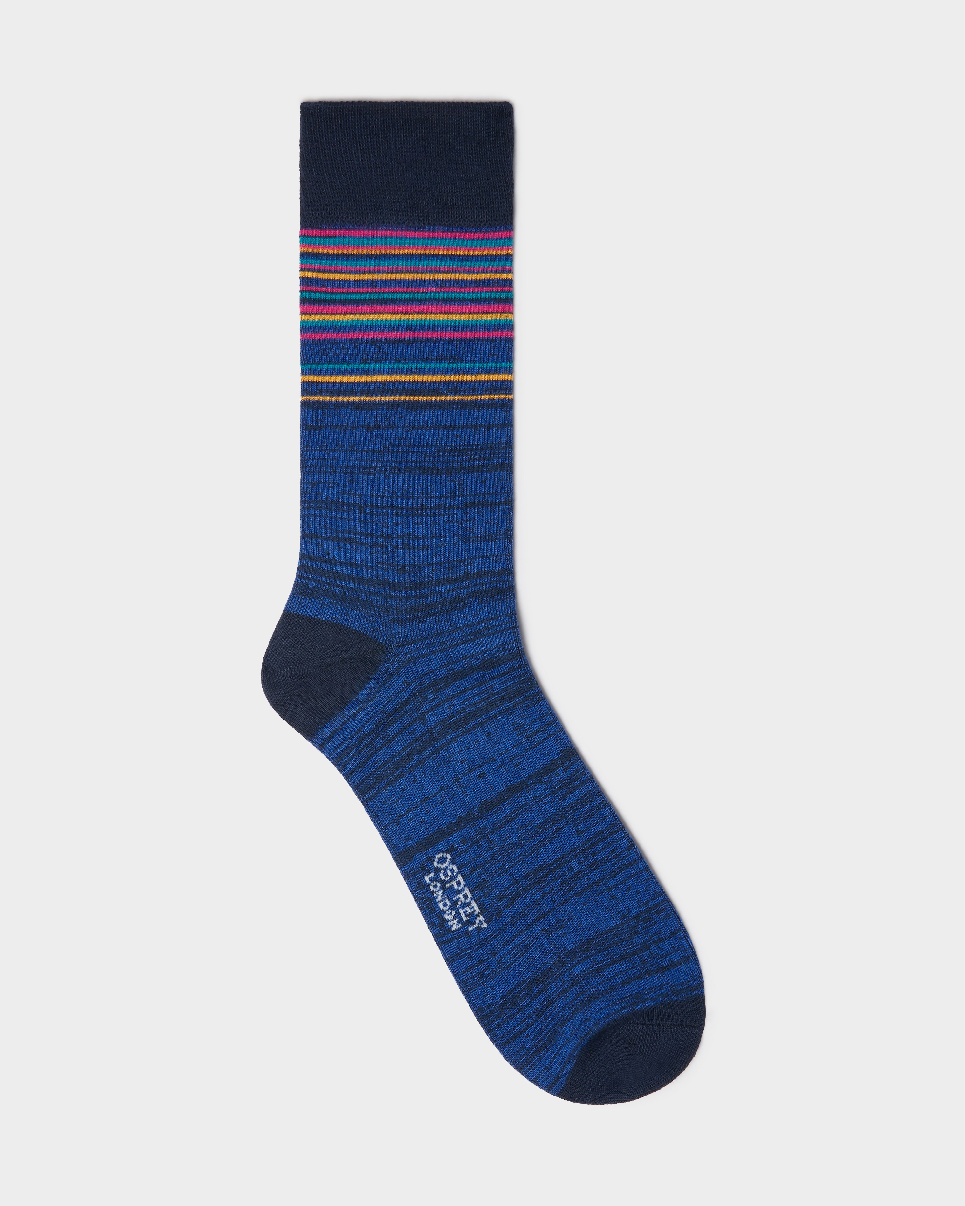 Image number 2 of Mens Bamboo Boxed Socks Set of 3 in Purple Multi