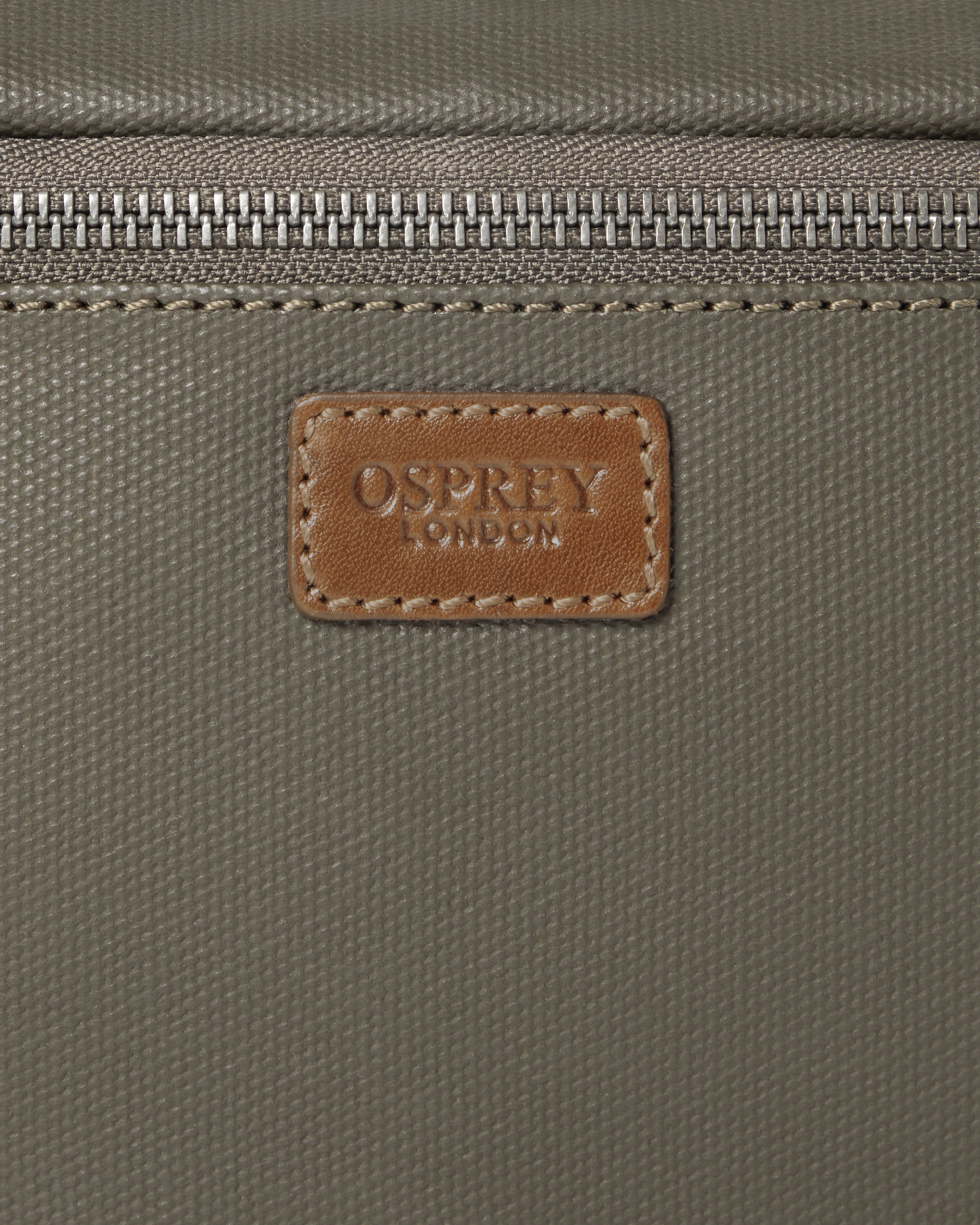 Image number 5 of The Frontline Waxed Canvas and Leather Travel Pouch in Khaki & Chestnut