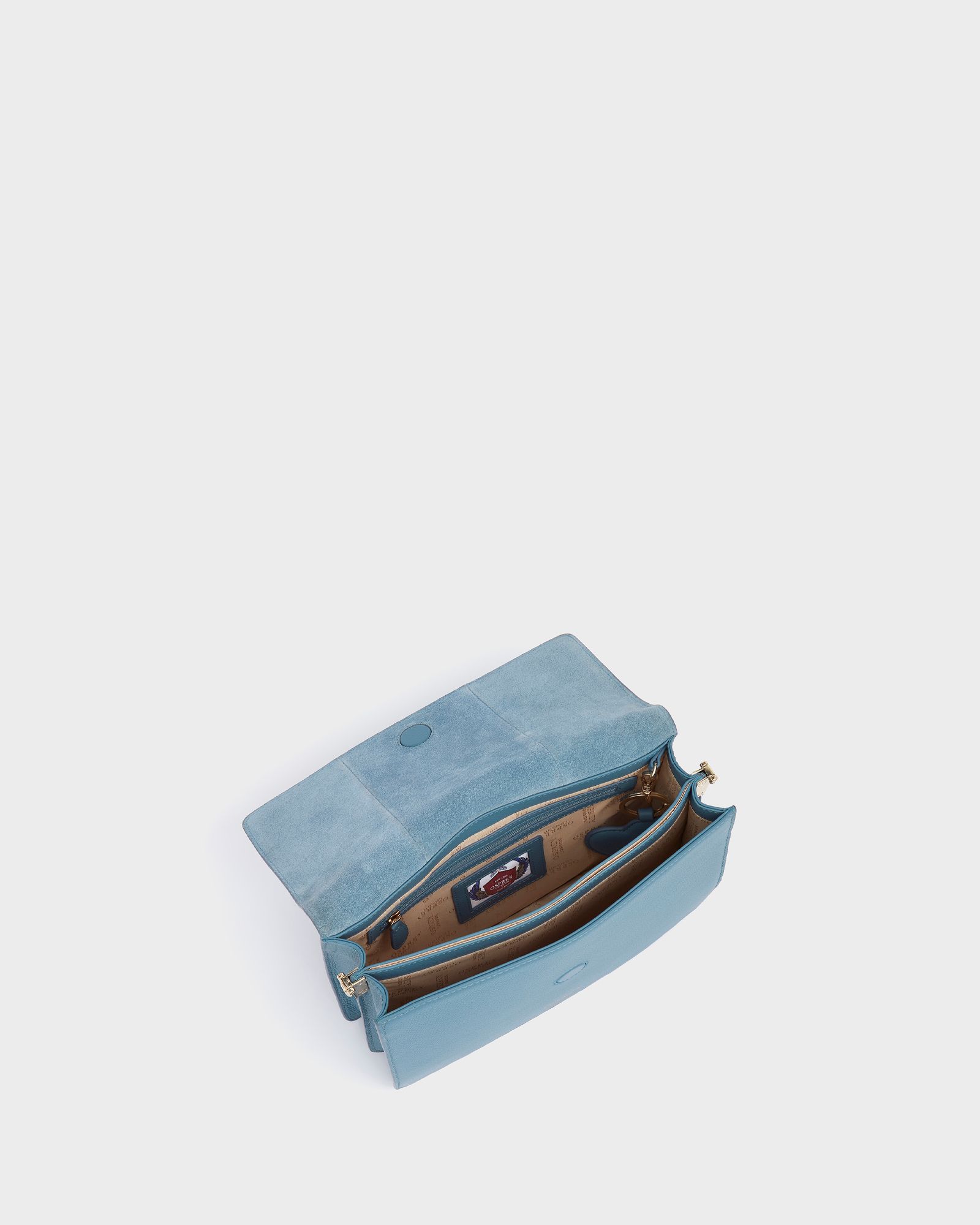 Image number 5 of The Margot Leather Crossbody Bag in Blue