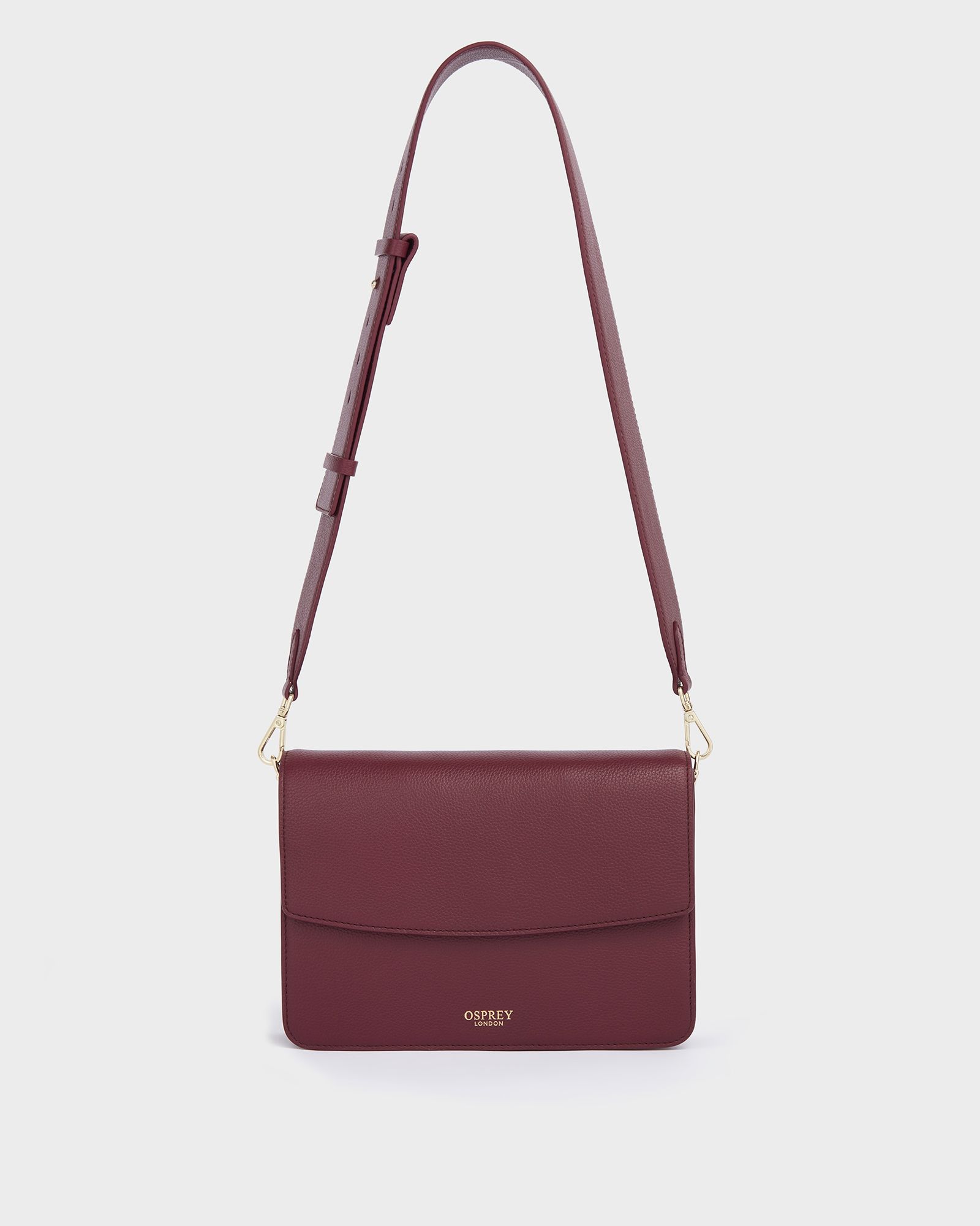 Image number 2 of The Margot Leather Crossbody Bag in Bordeaux