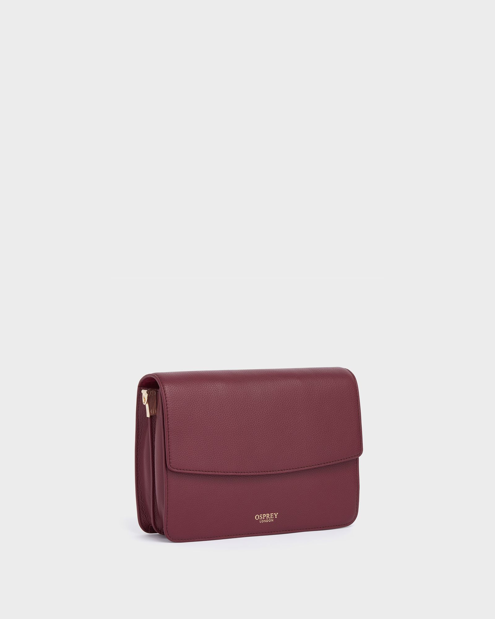 Image number 4 of The Margot Leather Crossbody Bag in Bordeaux