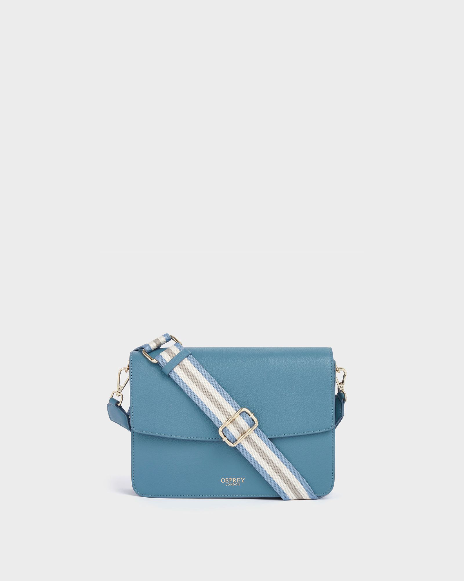 Image number 3 of The Margot Leather Crossbody Bag in Blue