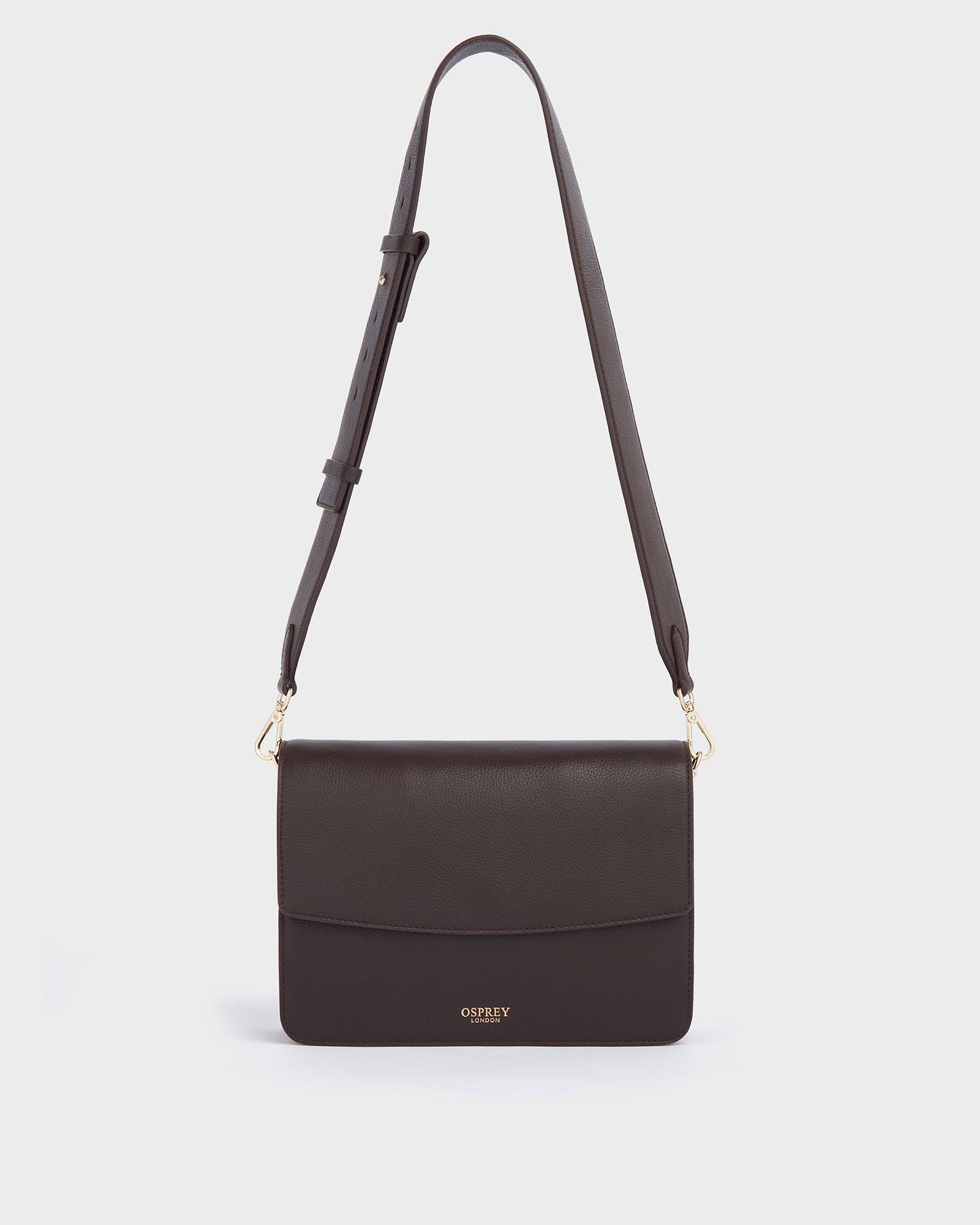 Image number 2 of The Margot Leather Crossbody Bag in Chocolate