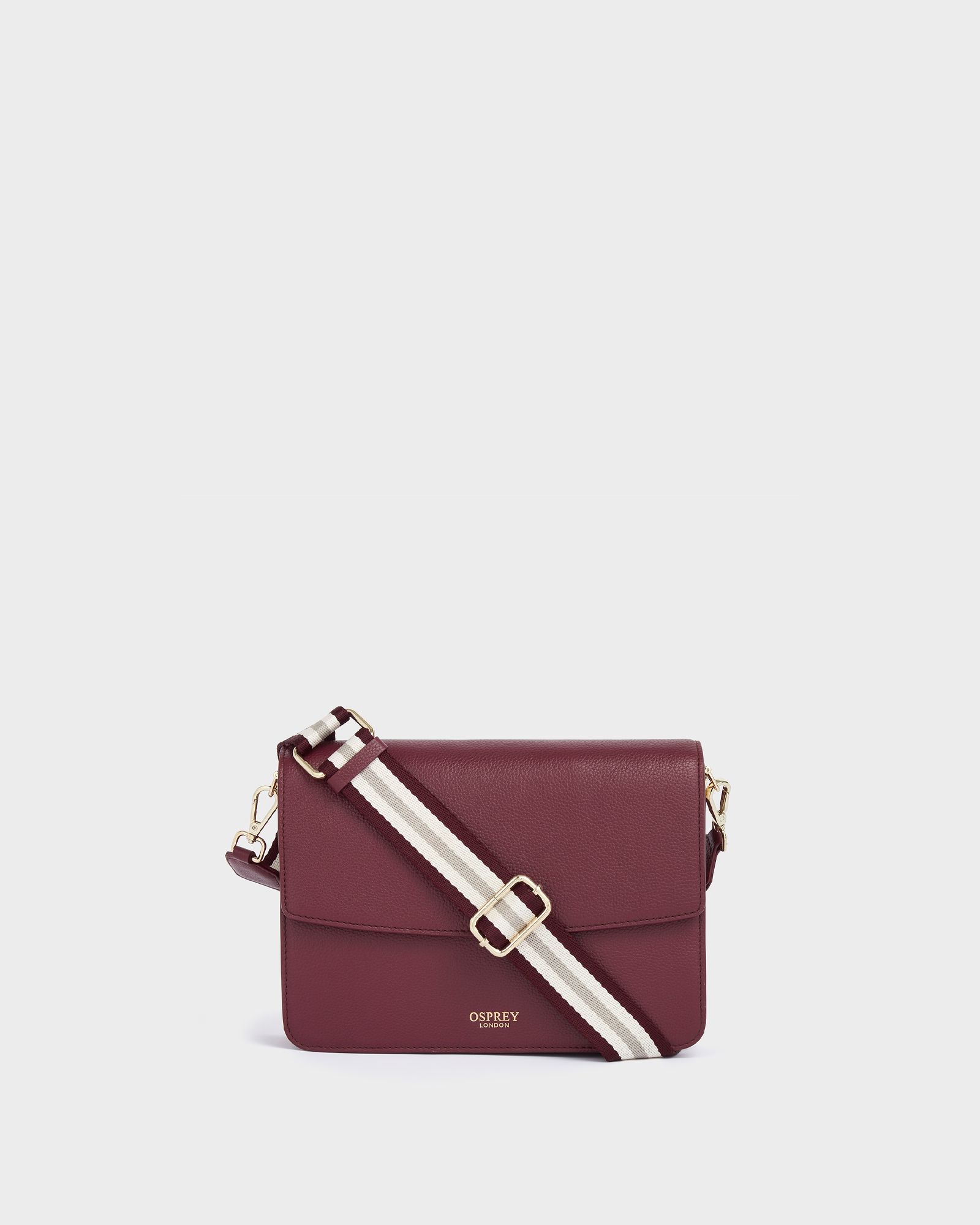 Image number 3 of The Margot Leather Crossbody Bag in Bordeaux
