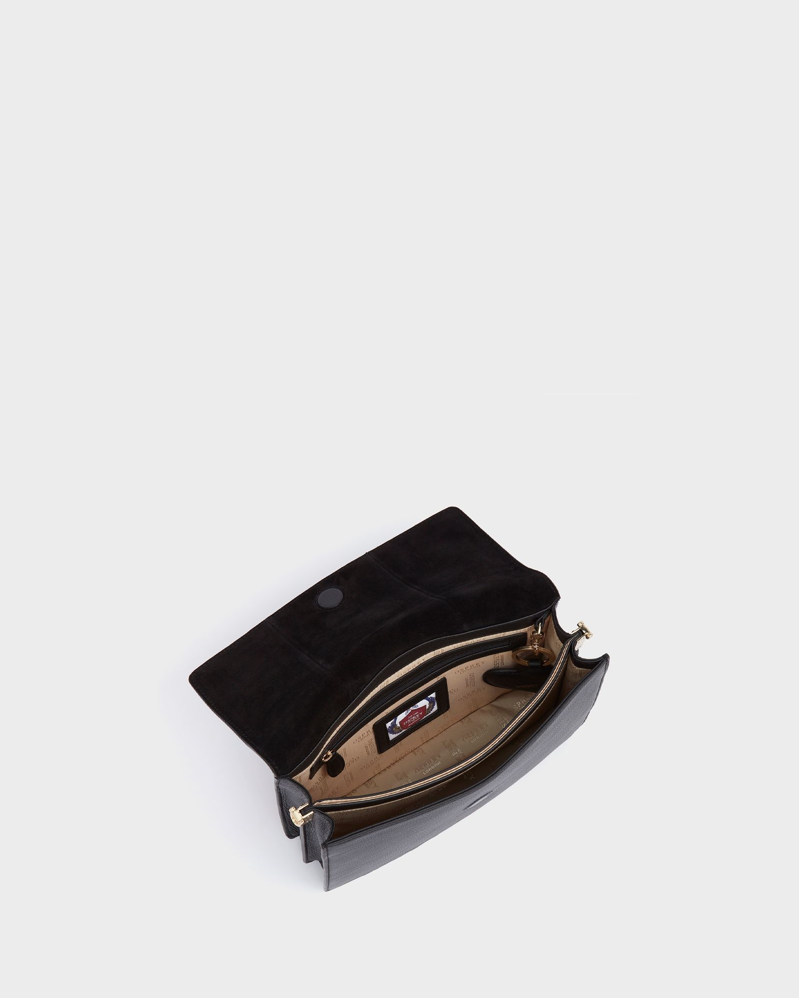 Image number 5 of The Margot Leather Crossbody Bag in Black