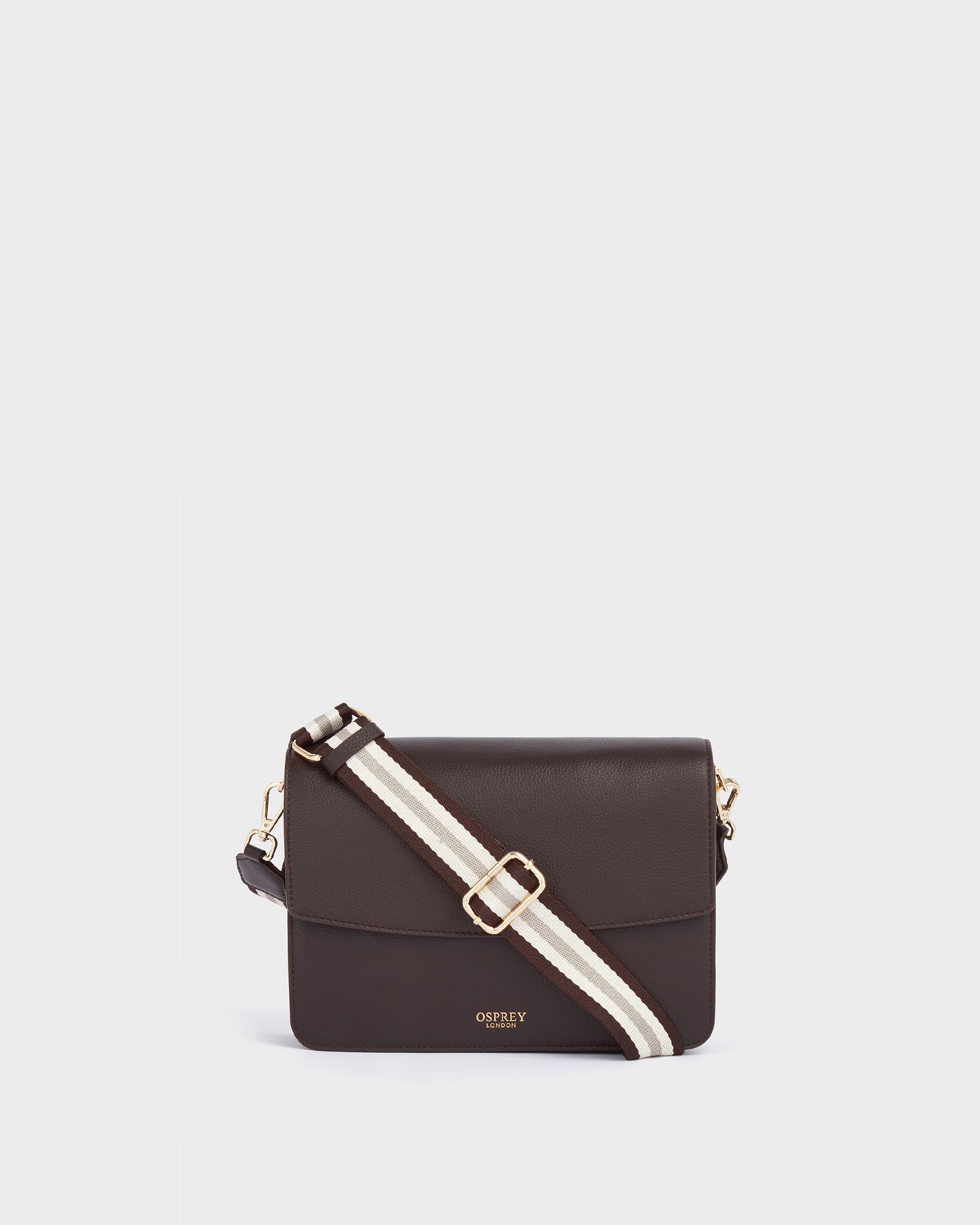 Image number 3 of The Margot Leather Crossbody Bag in Chocolate