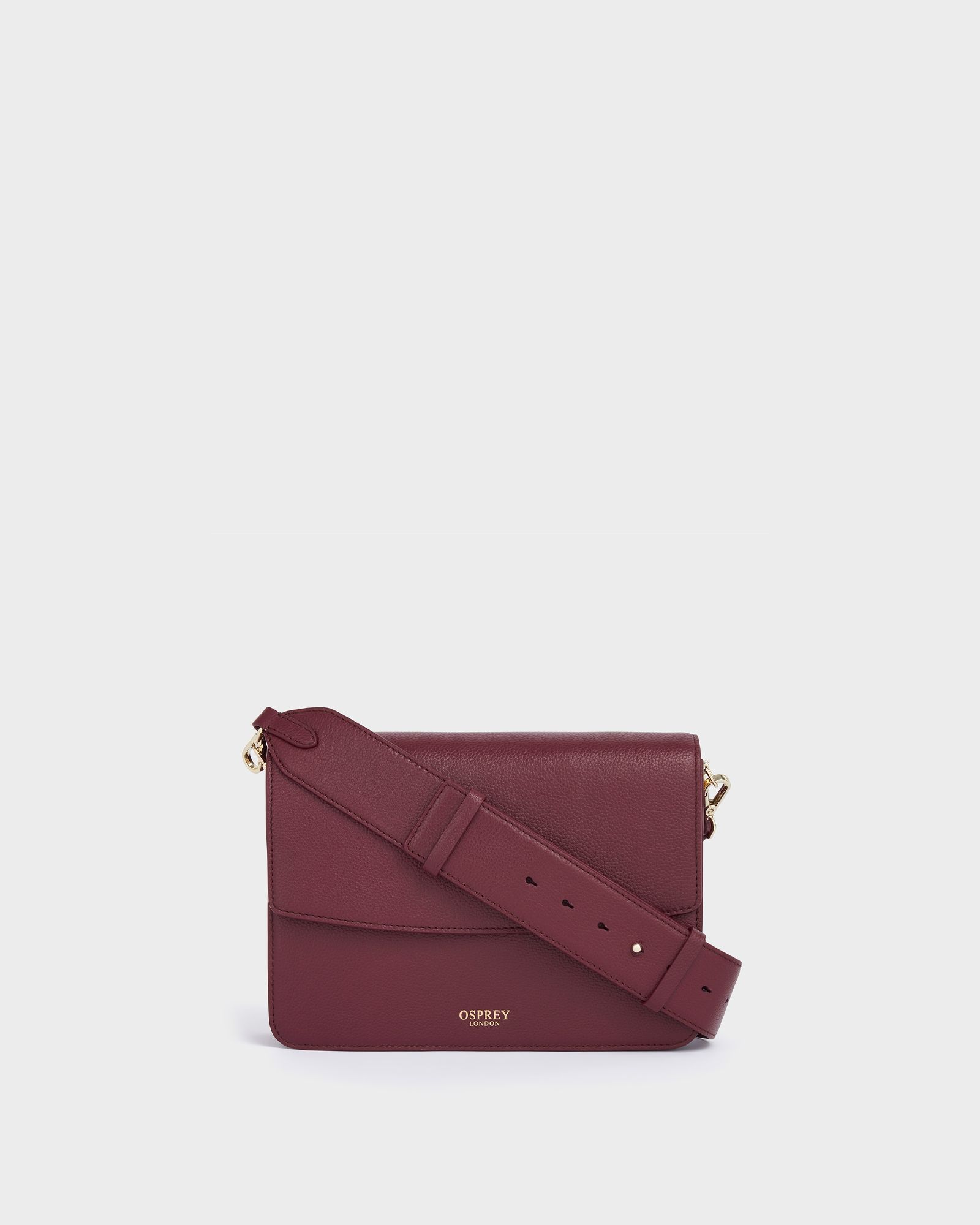 The Margot Leather Crossbody Bag in Bordeaux