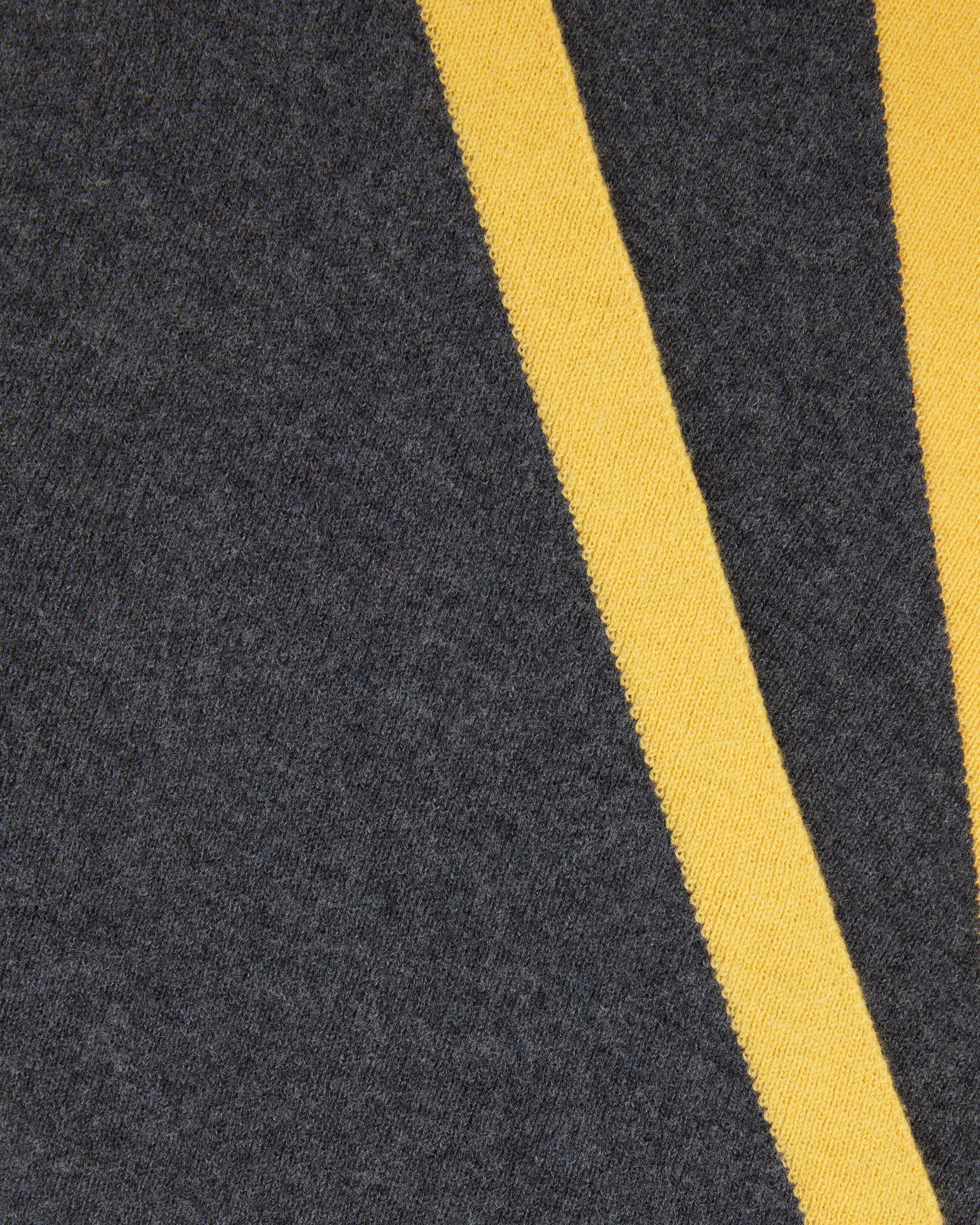 Image number 3 of The Knitted Triangle Scarf in Charcoal & Ochre