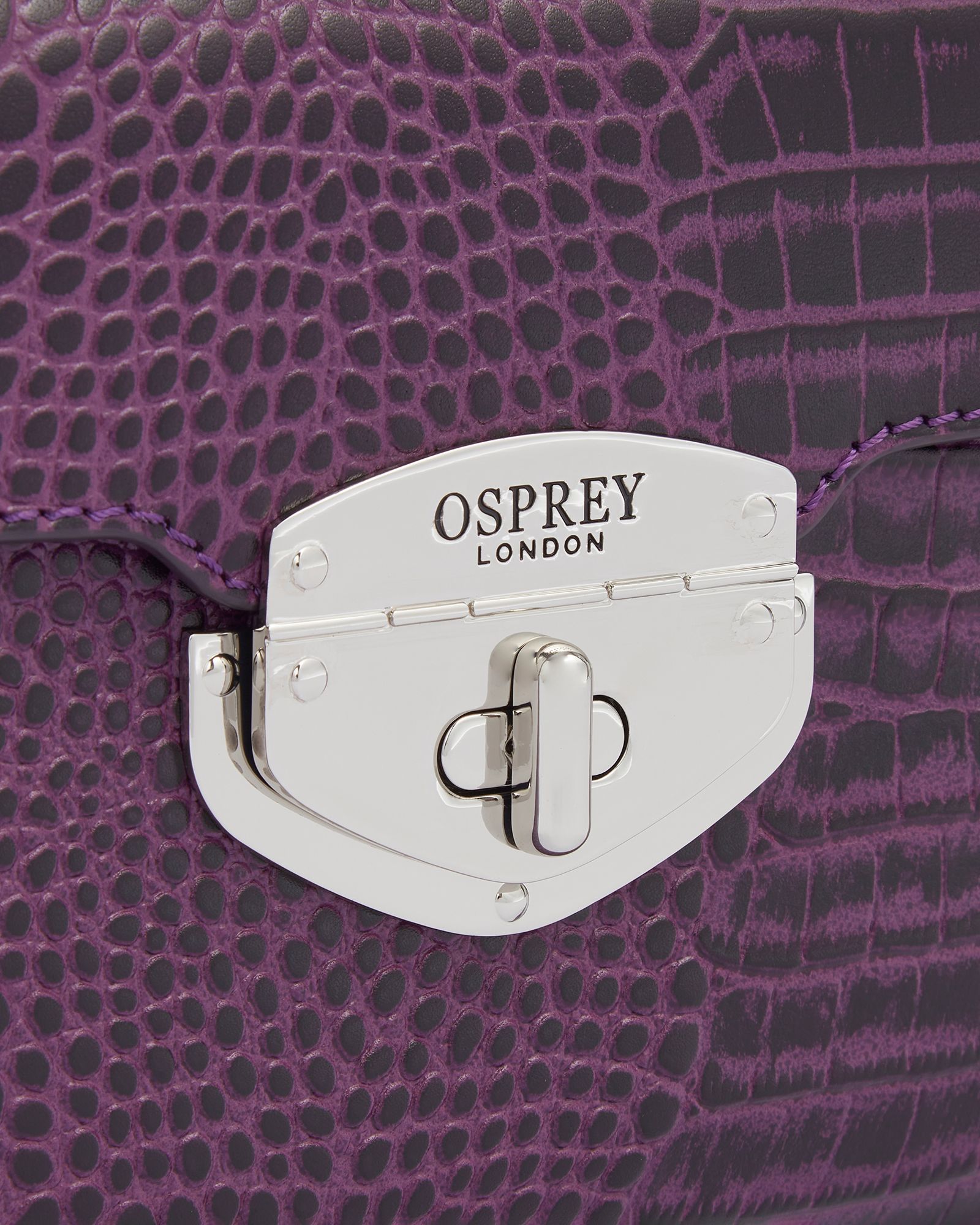 Image number 5 of The Belmont Leather Convertible Clutch in Amethyst