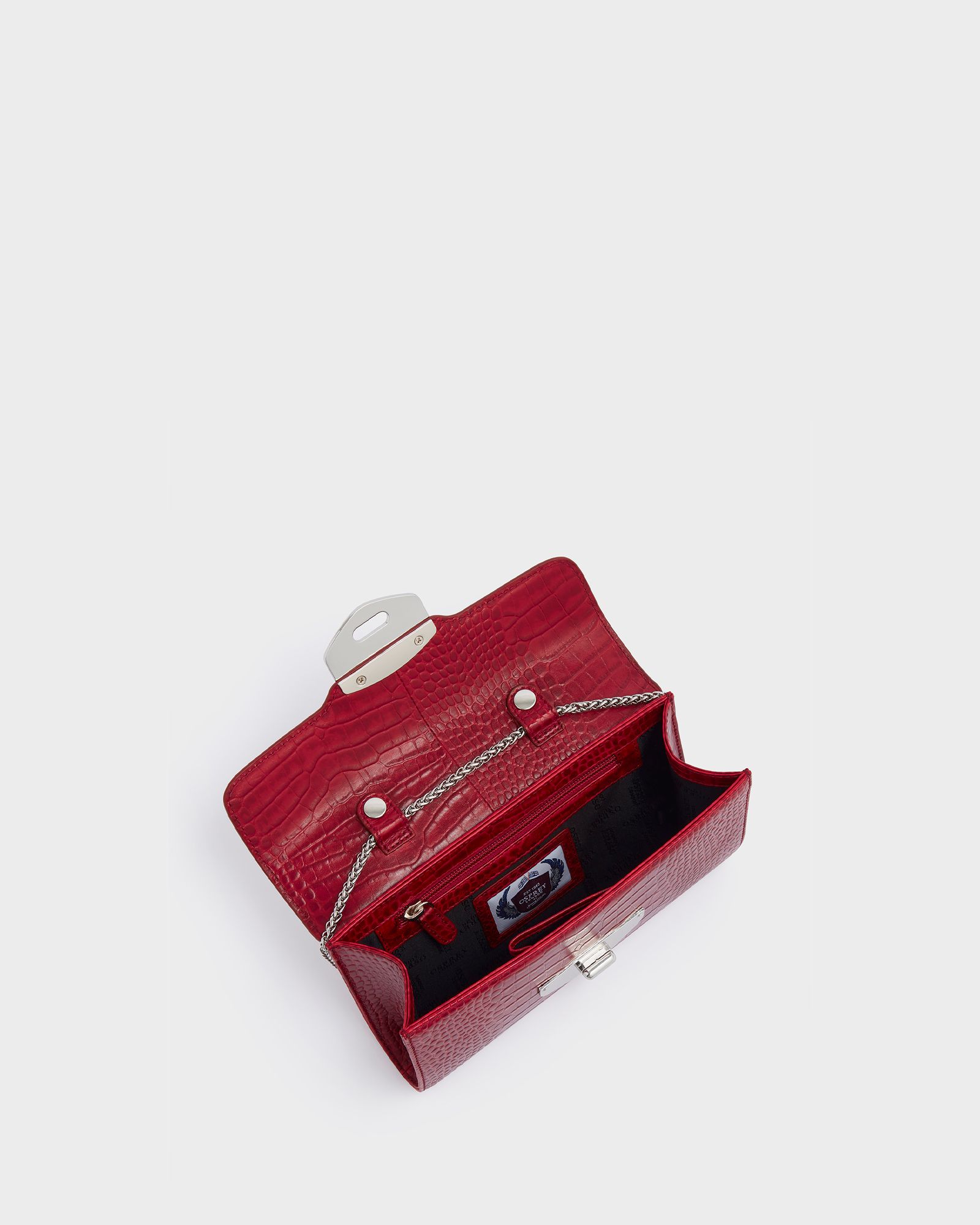 Image number 4 of The Belmont Leather Convertible Clutch in Bordeaux