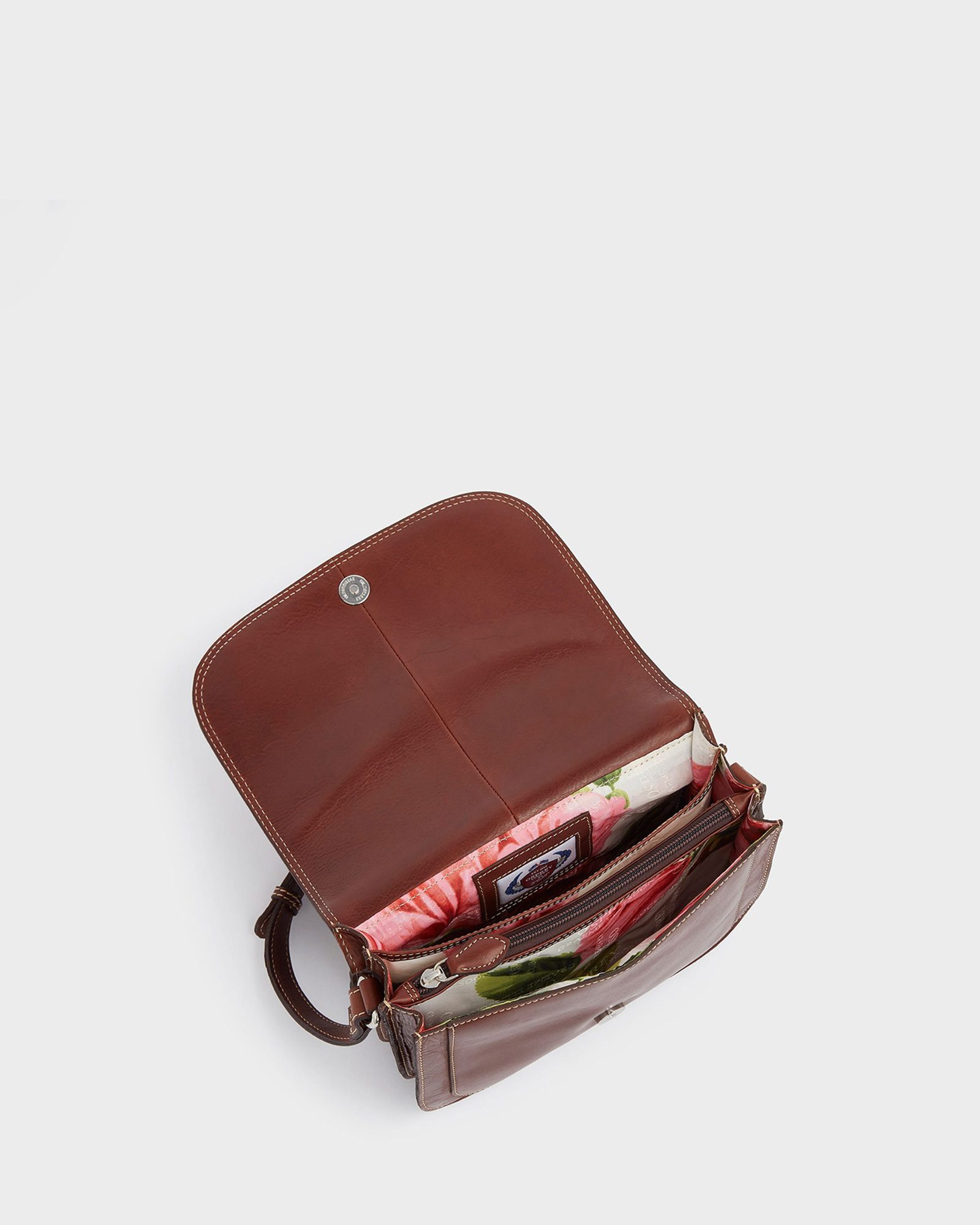 Image number 4 of The Madden Leather Cross Body in Chestnut