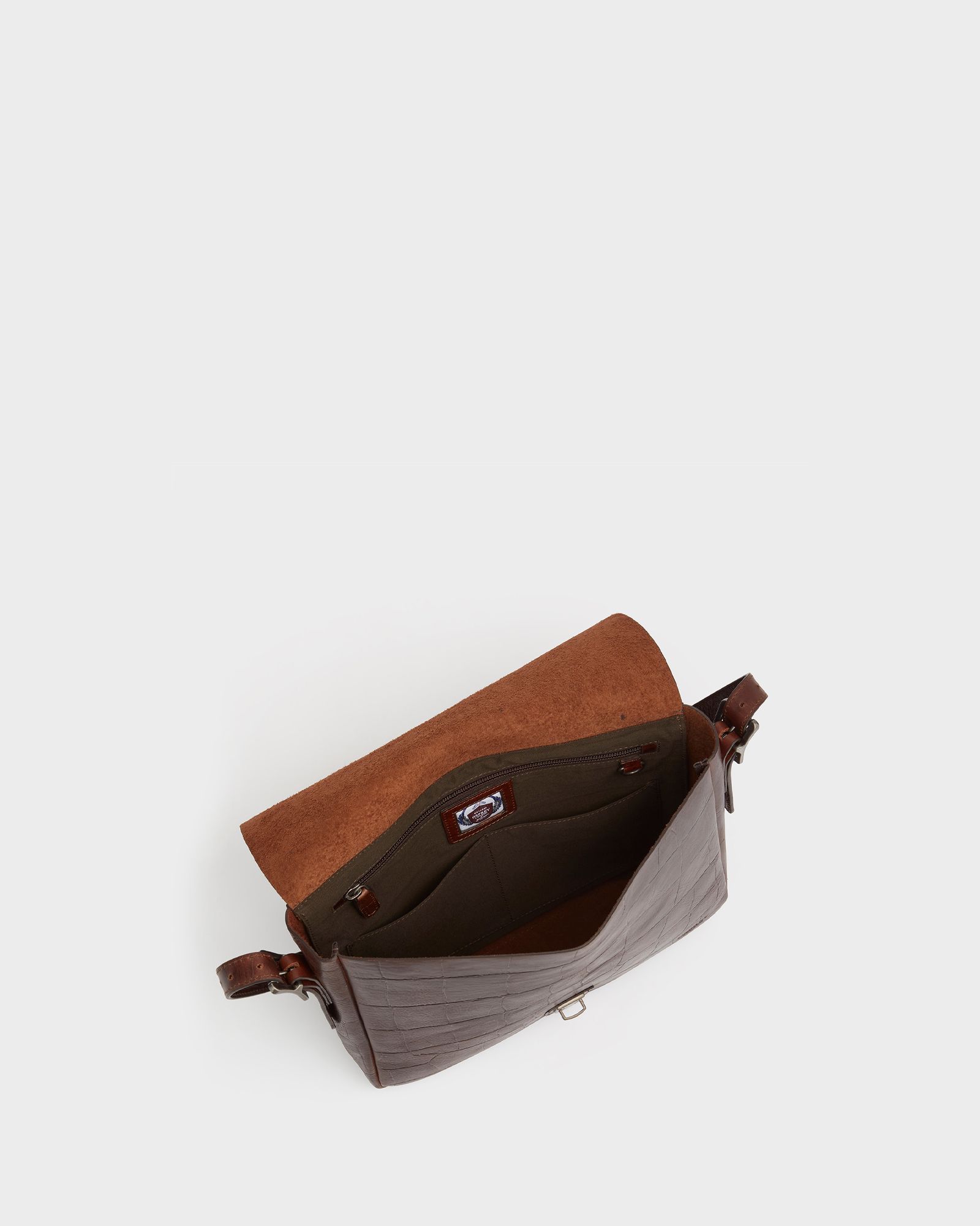 Image number 3 of The Brixton Leather Satchel in Cognac