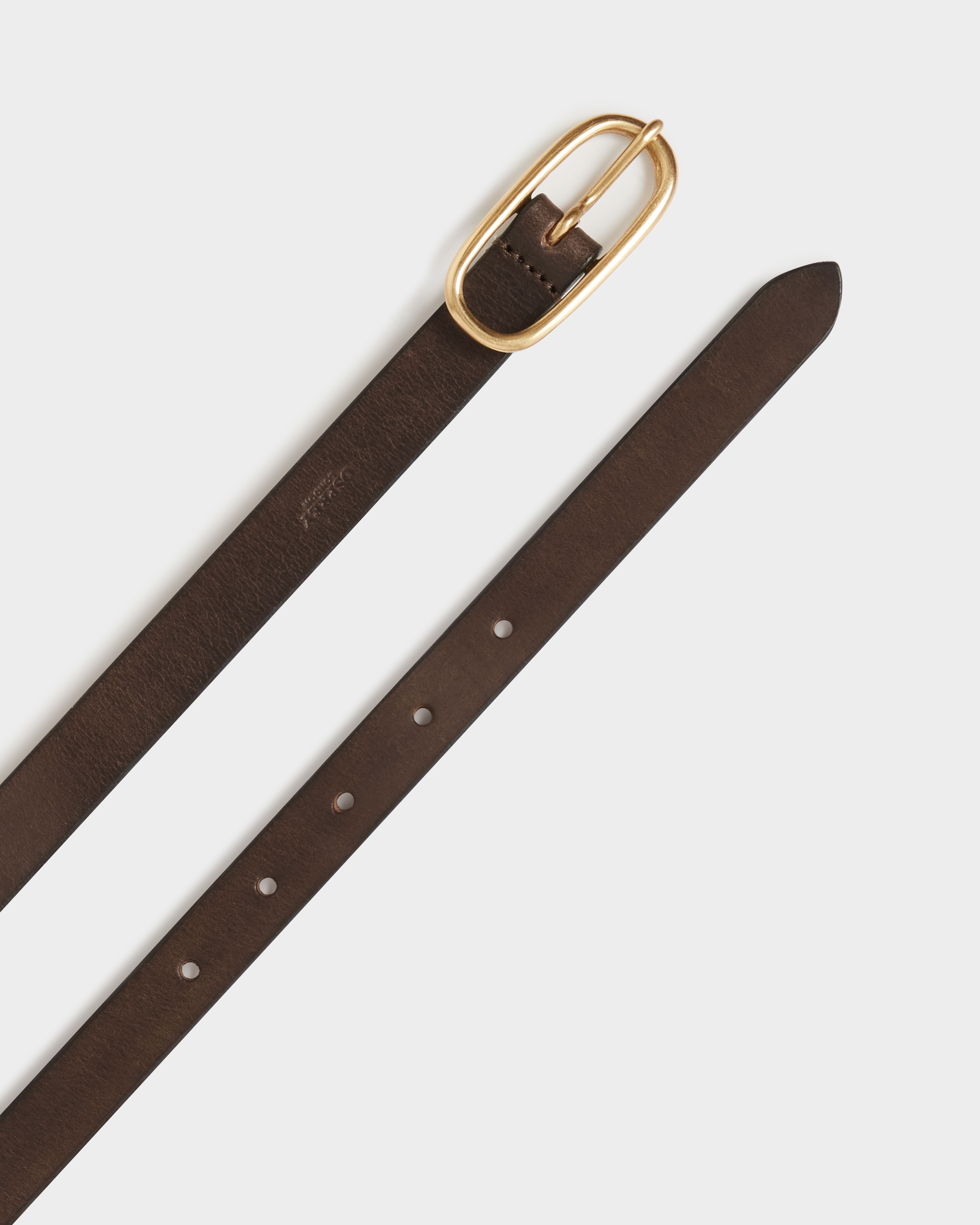 Image number 3 of The Newport Leather Belt in Chocolate