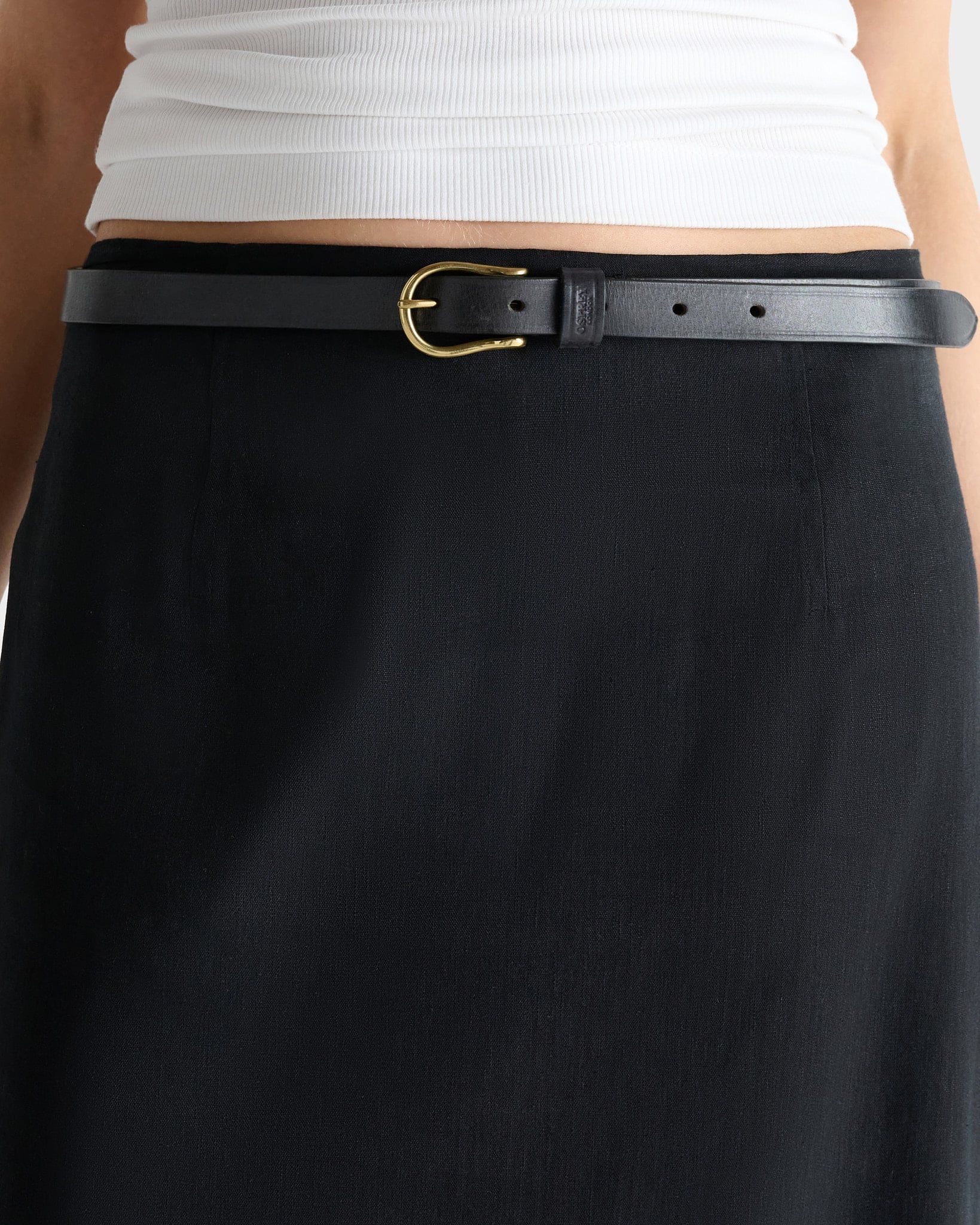 Image number 1 of The San Jose Leather Belt in Black