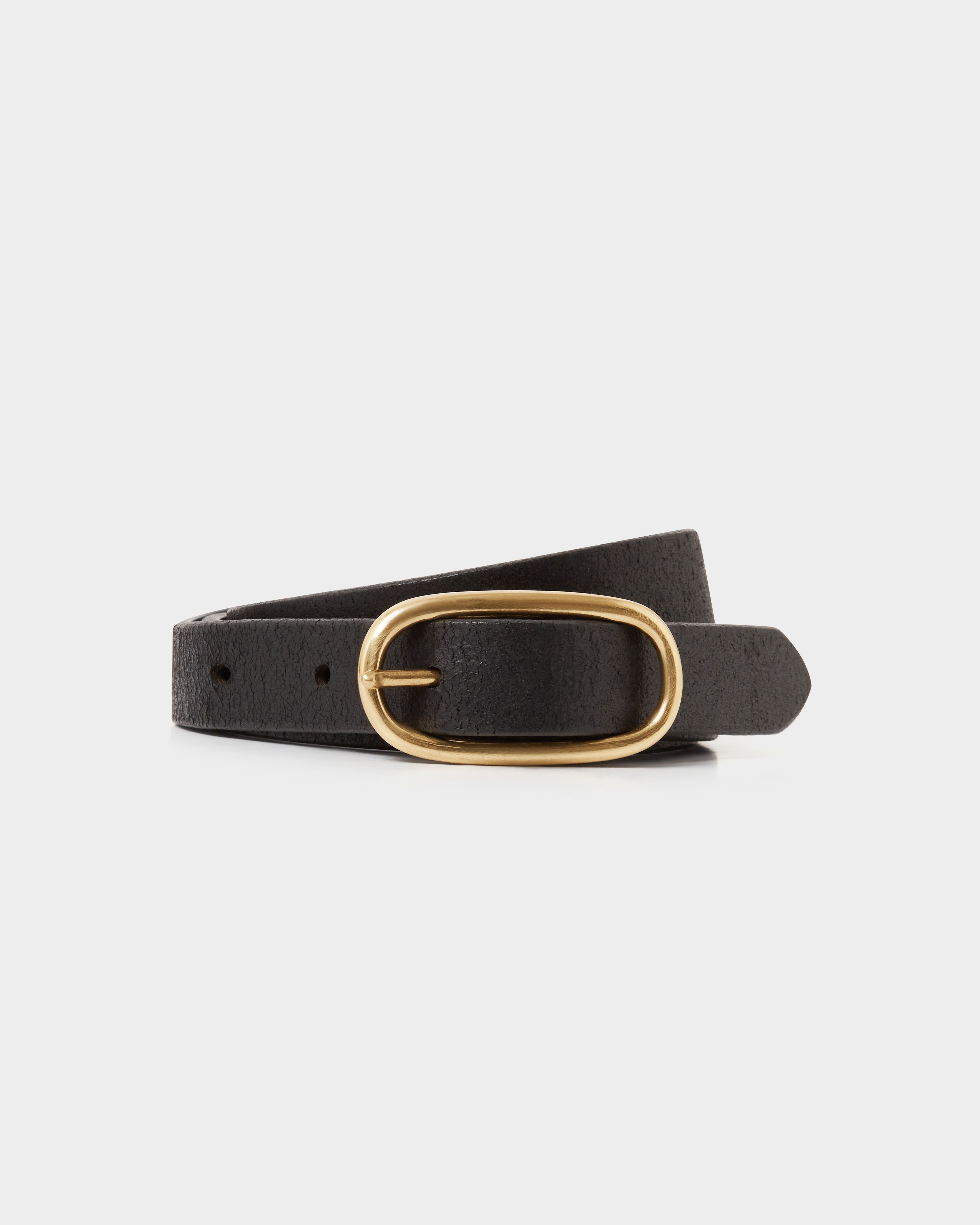 The San Jose Leather Belt in Black
