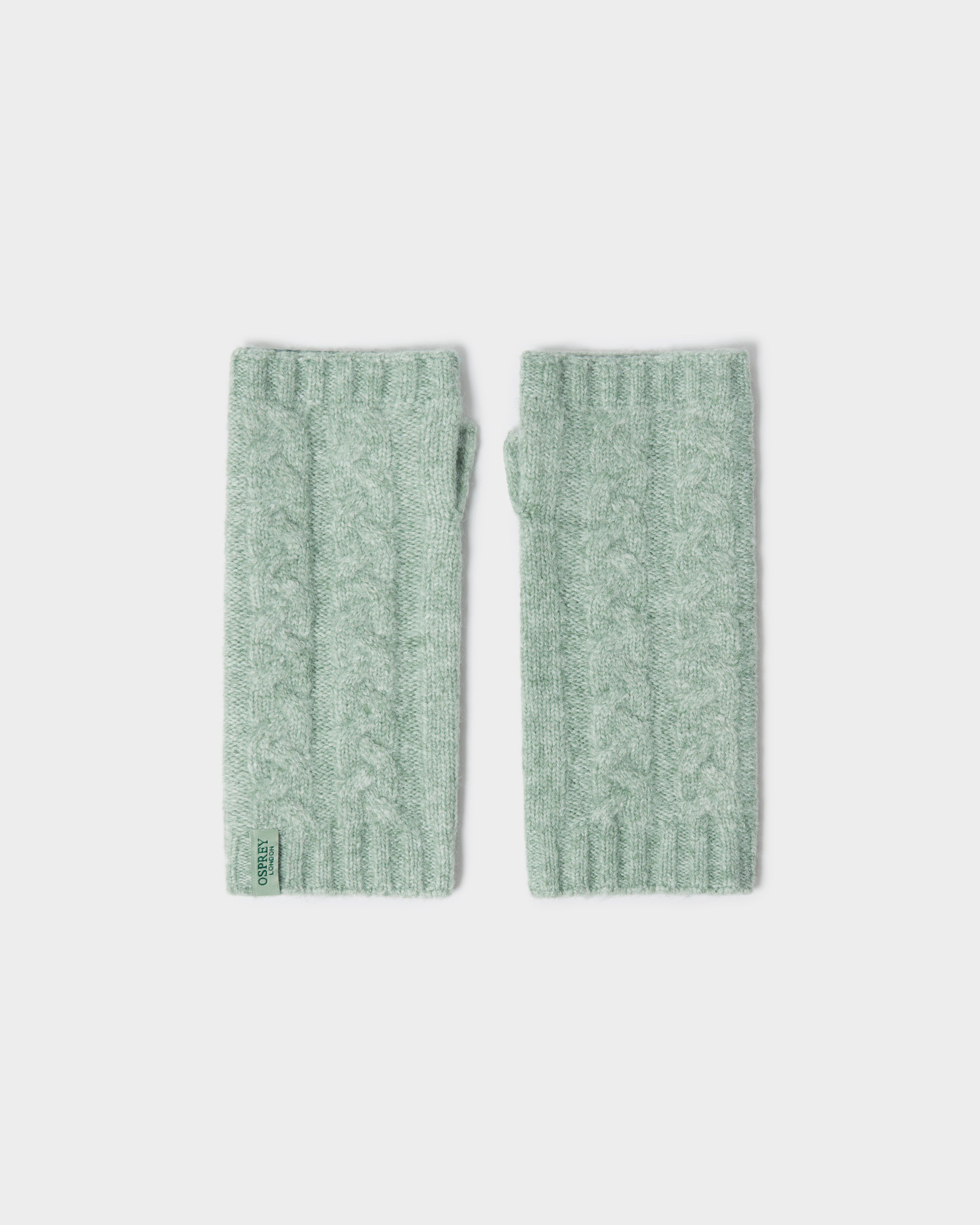 The Heathfield Wrist Warmers in Forest
