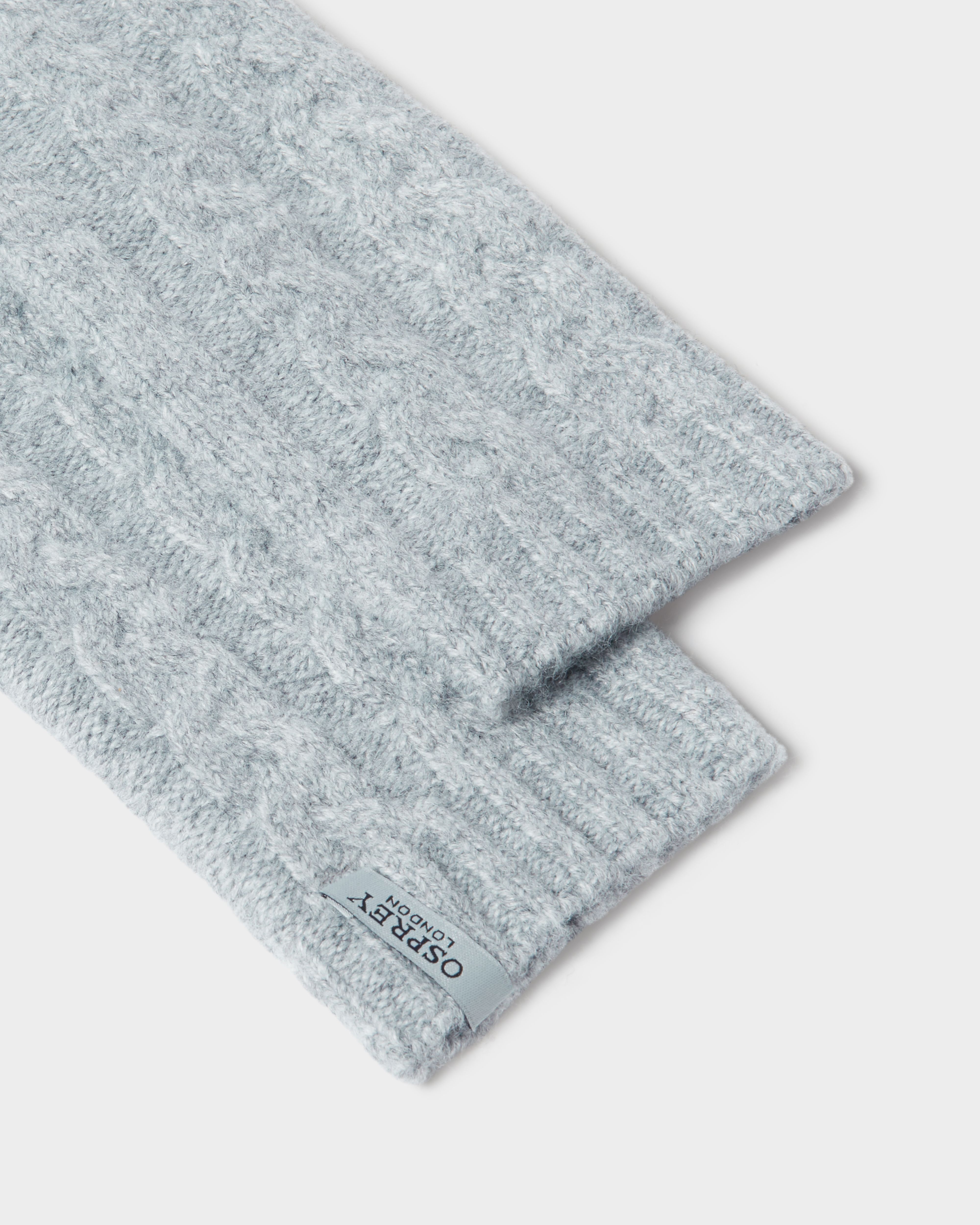 Image number 3 of The Heathfield Wrist Warmers in Silver Grey