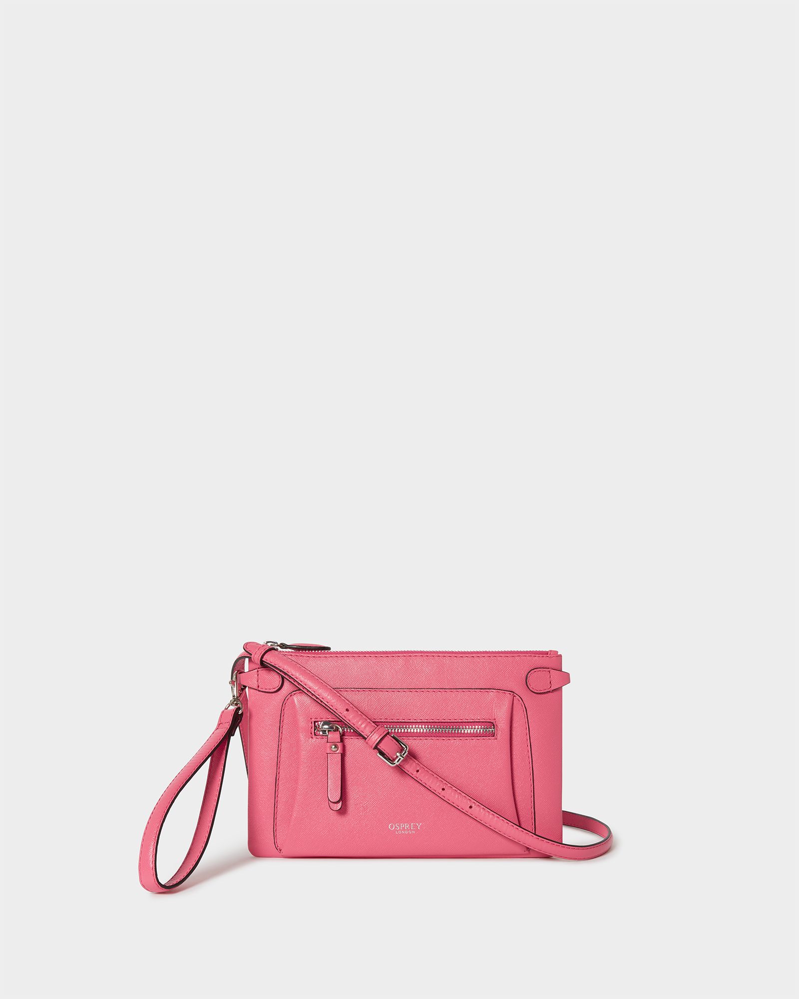 Image number 1 of The Ruby Leather Crossbody in Cerise