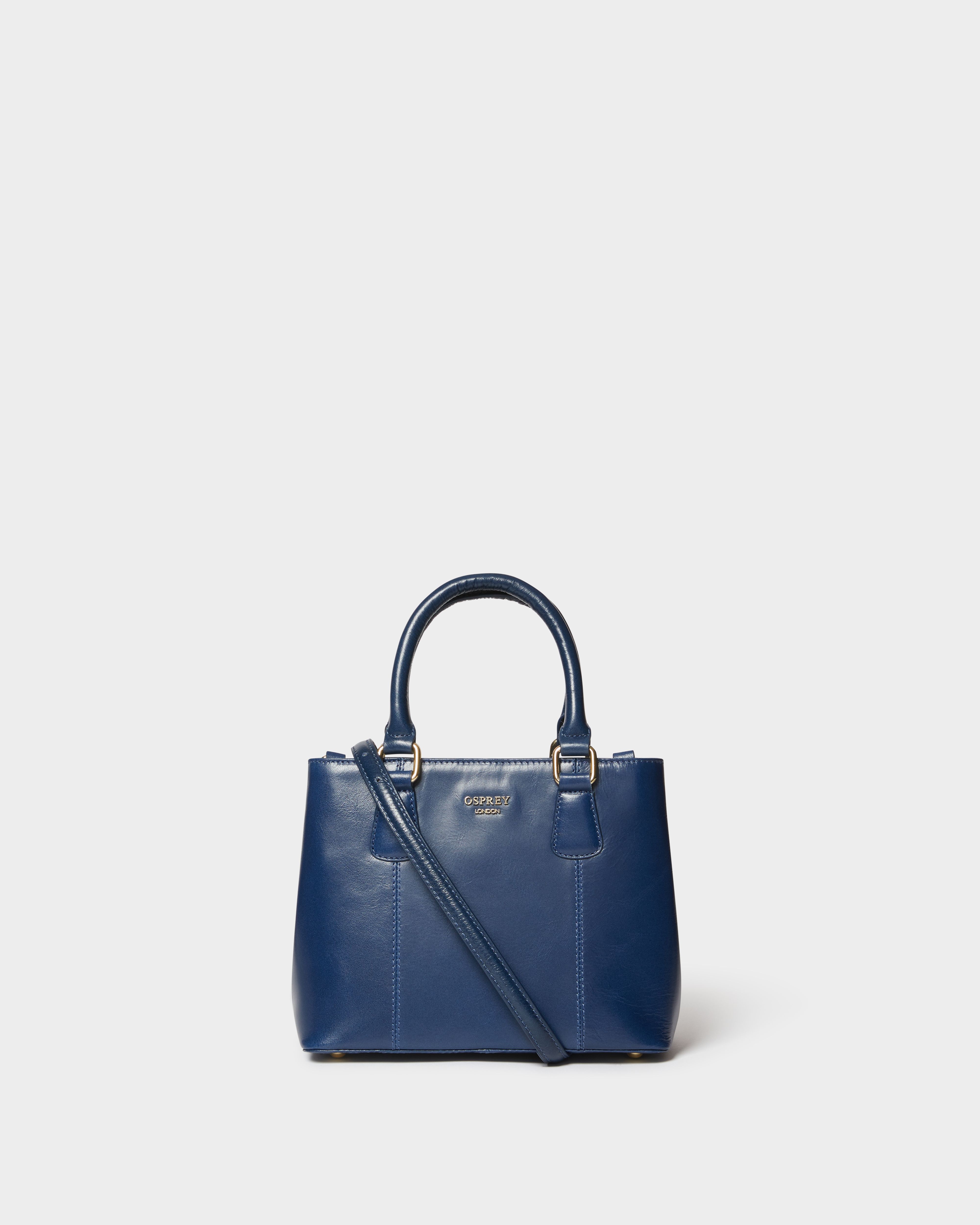 Image number 1 of The Adaline Leather Mini Grab in French Navy