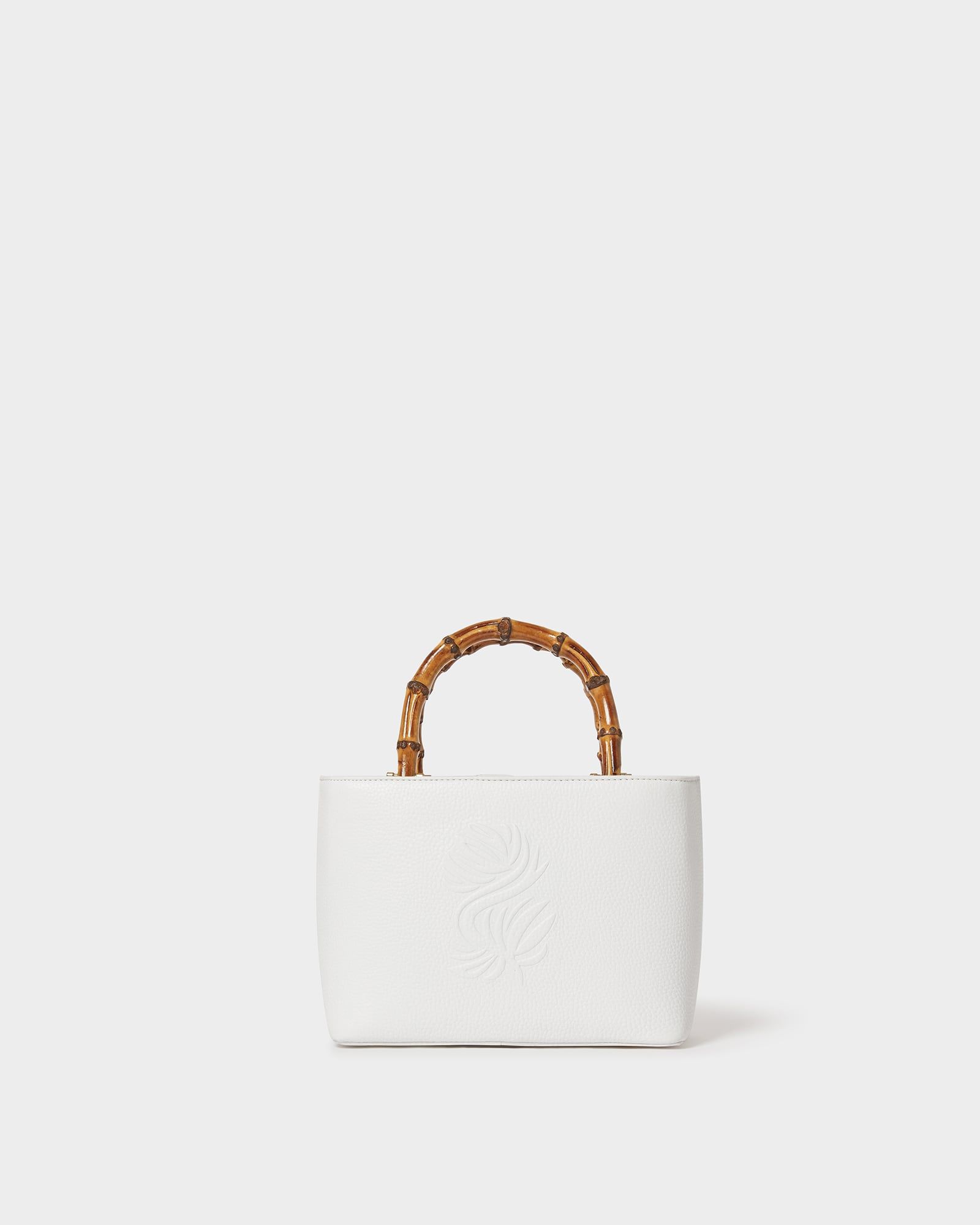 Image number 1 of The Luxe Clio Leather Mini Grab in White