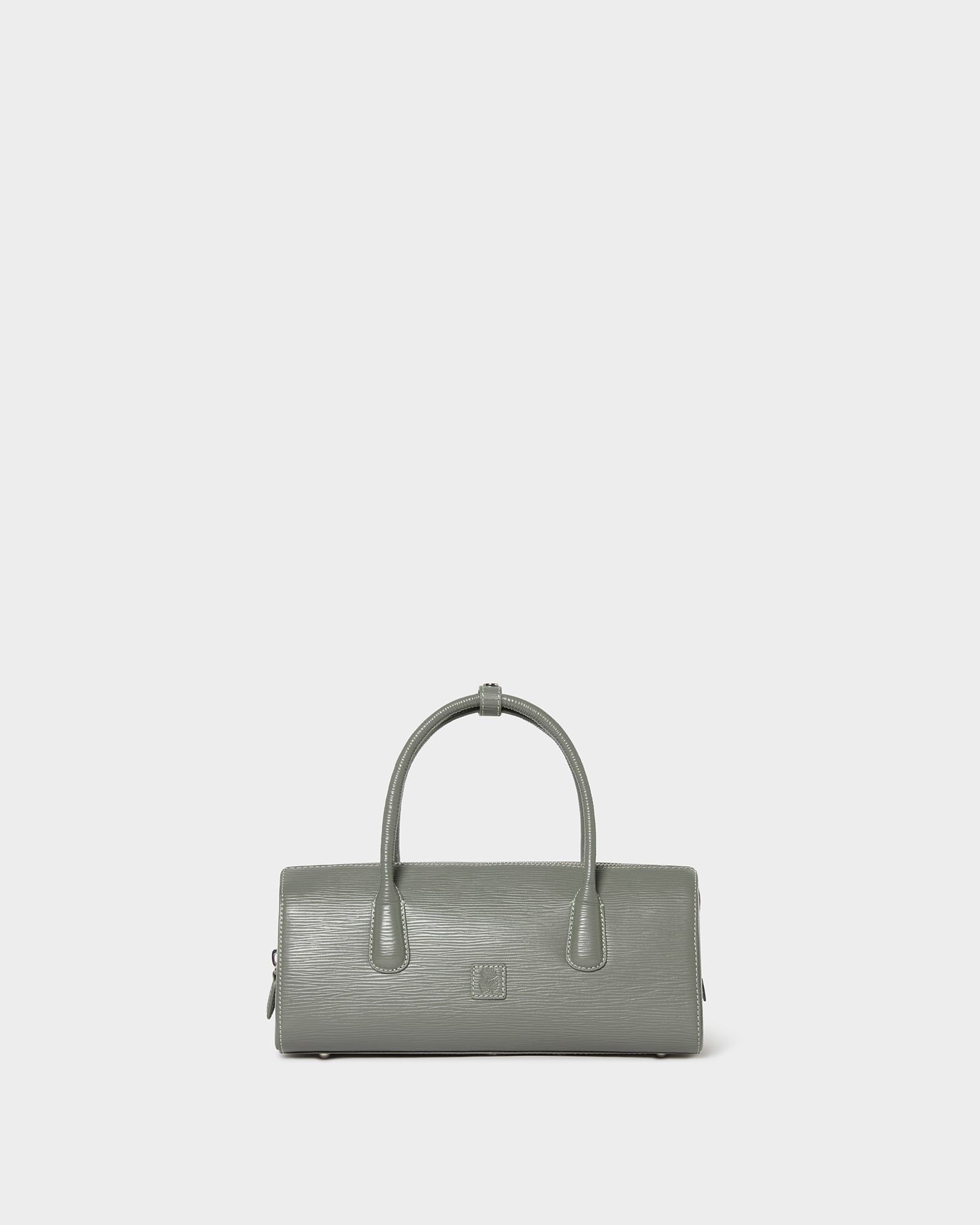 Image number 1 of The Hepburn Leather Baguette Bag in Taupe