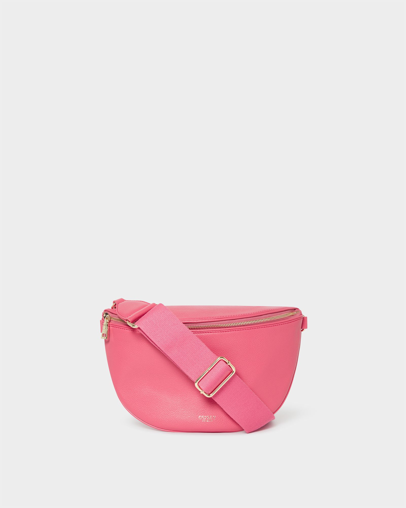 Image number 1 of The Hendrix Leather Sling Bag in Cerise