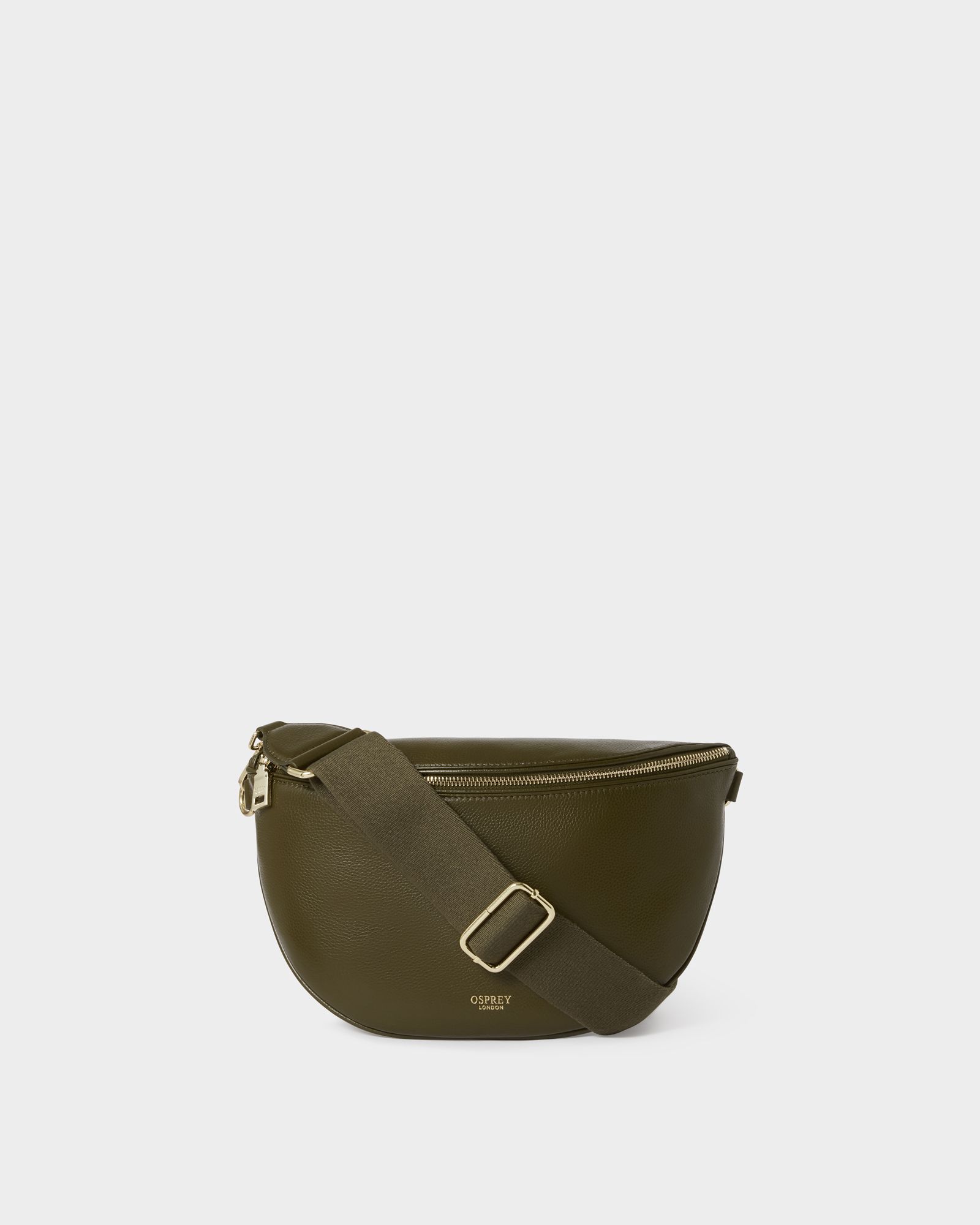 Image number 1 of The Hendrix Leather Sling Bag in Dark Olive