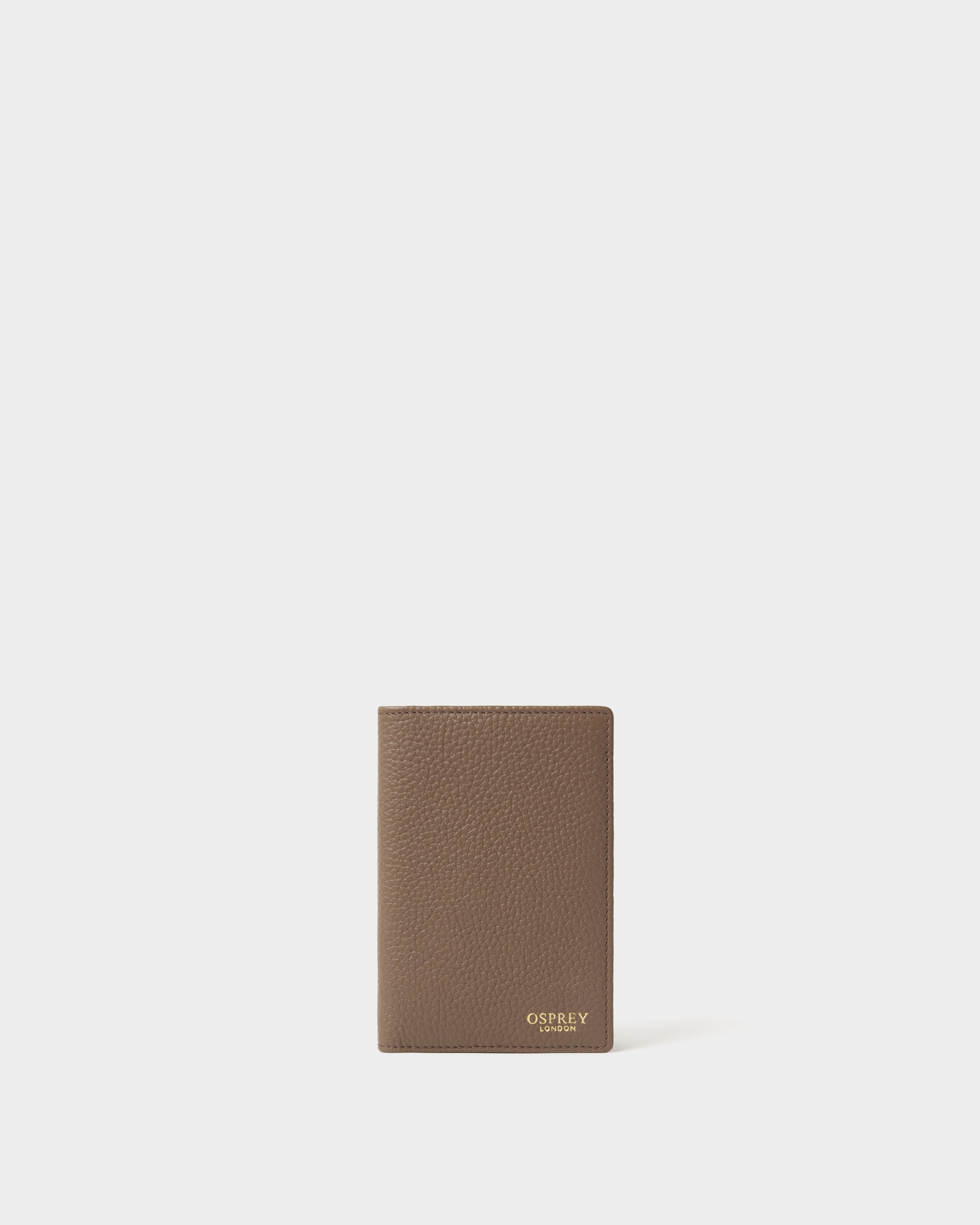 Image number 1 of The Core Leather Passport Cover in Dark Truffle