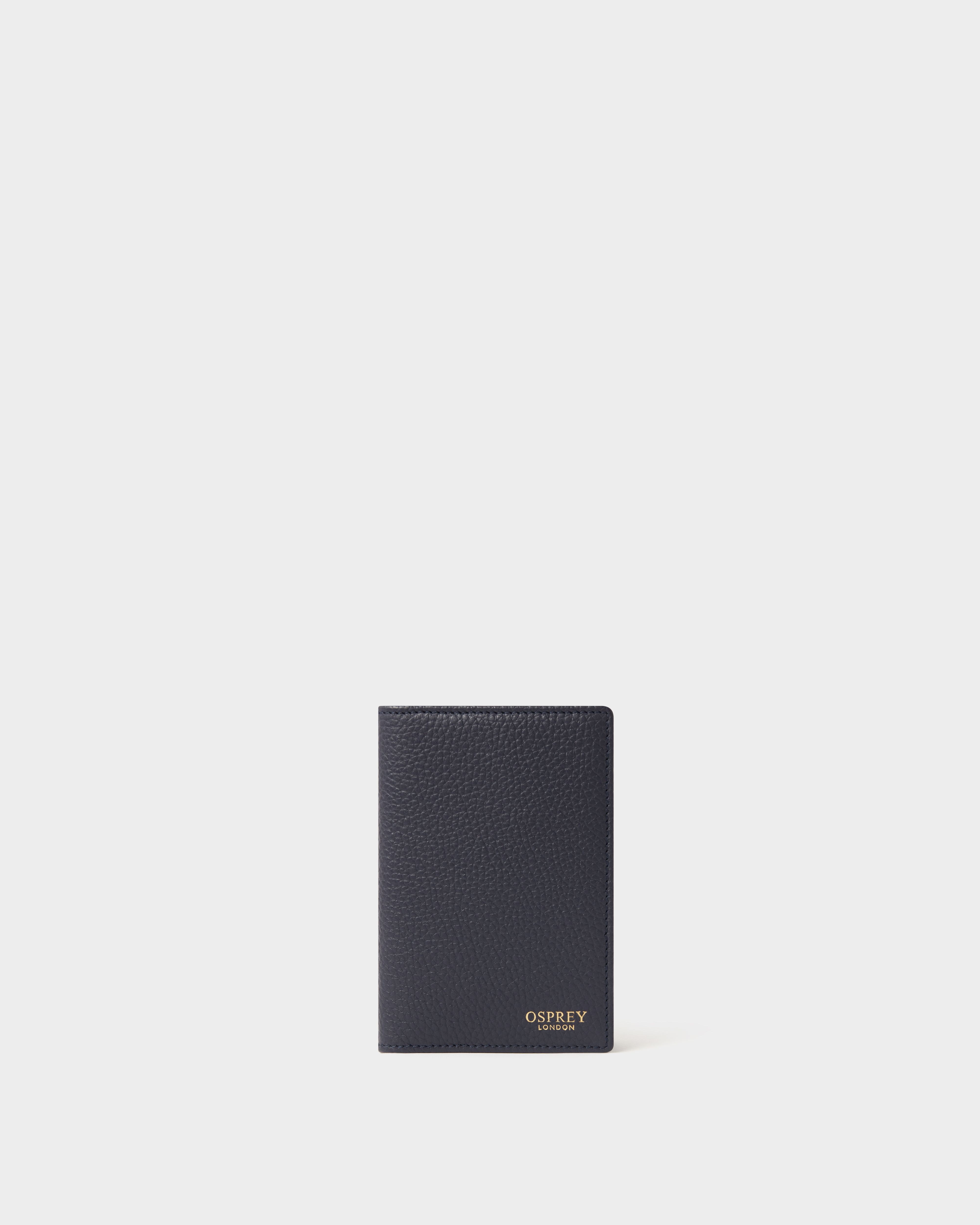 Image number 1 of The Core Leather Passport Cover in Navy