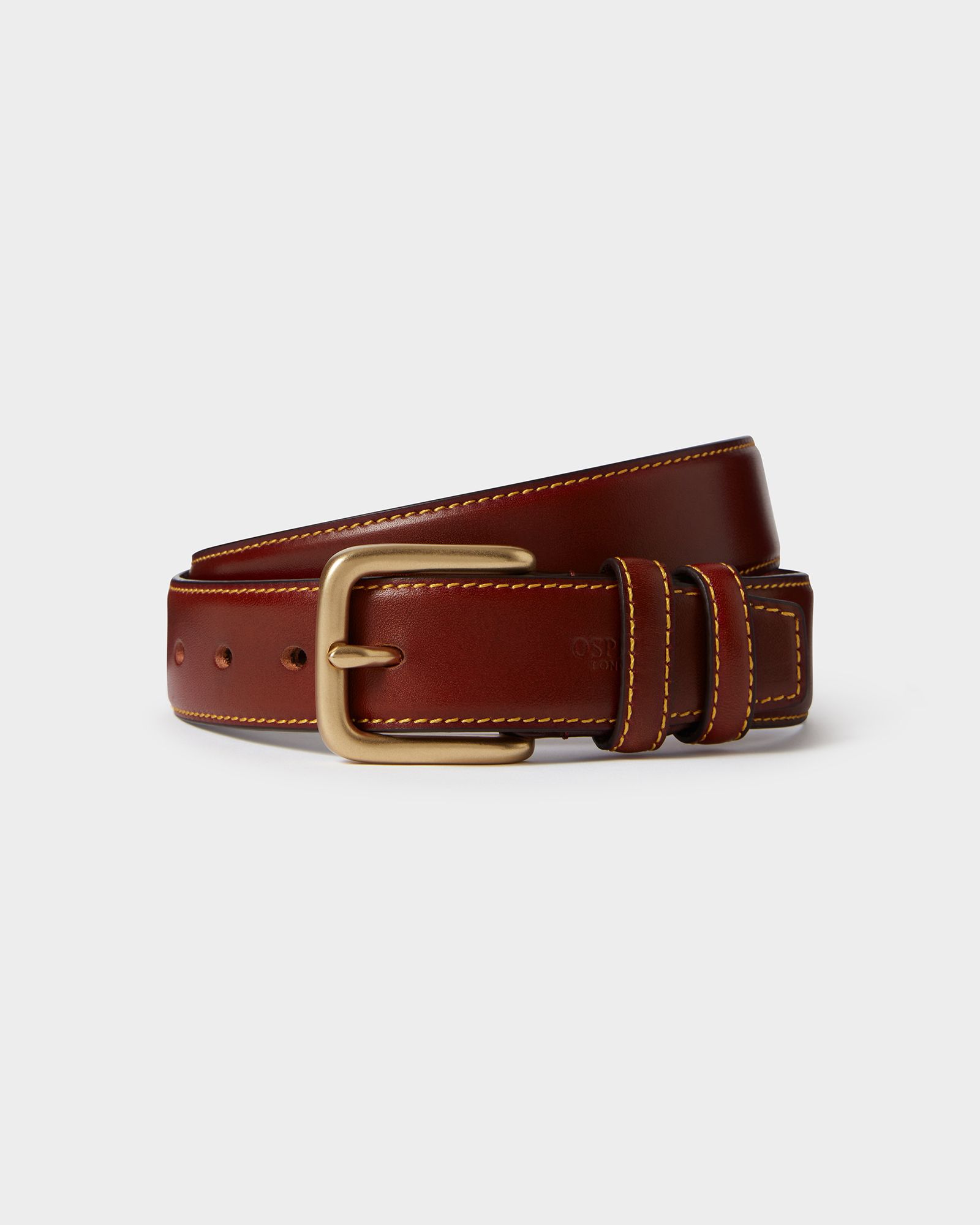 Image number 1 of The Western Leather Belt in Tan