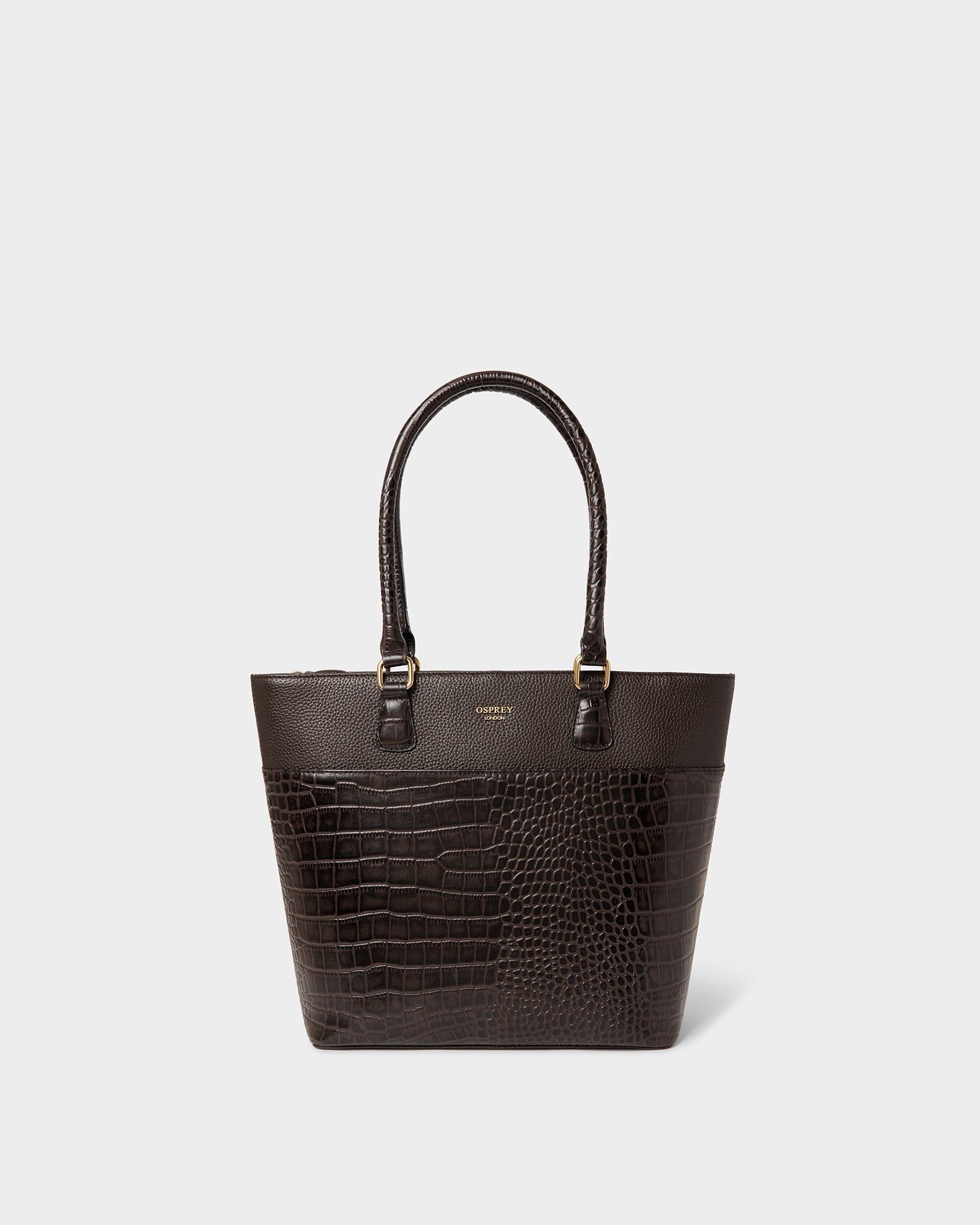 Image number 1 of The Kellie Leather Tote in Bitter Chocolate