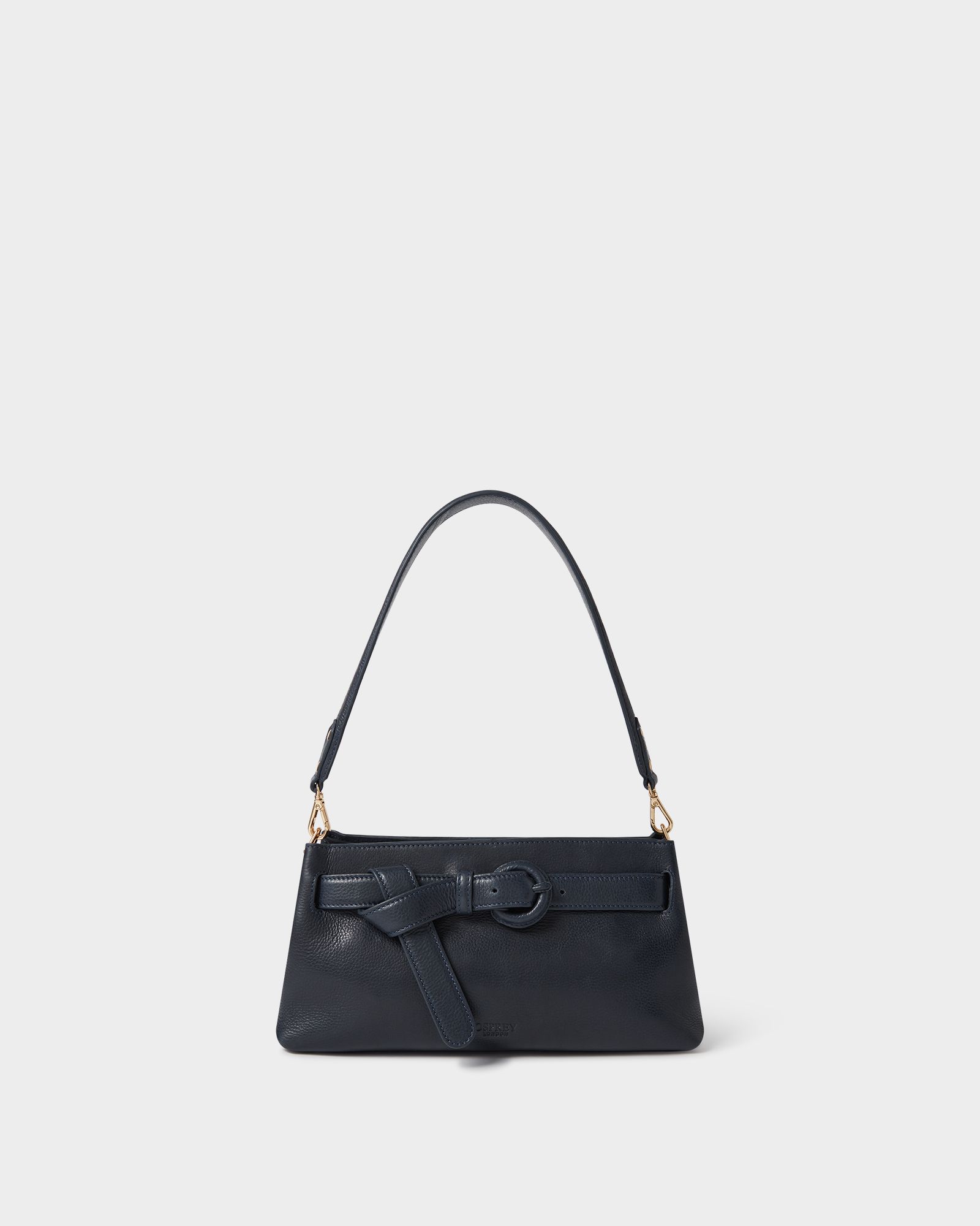 Image number 1 of The East West Belt Leather Shoulder Bag in Navy