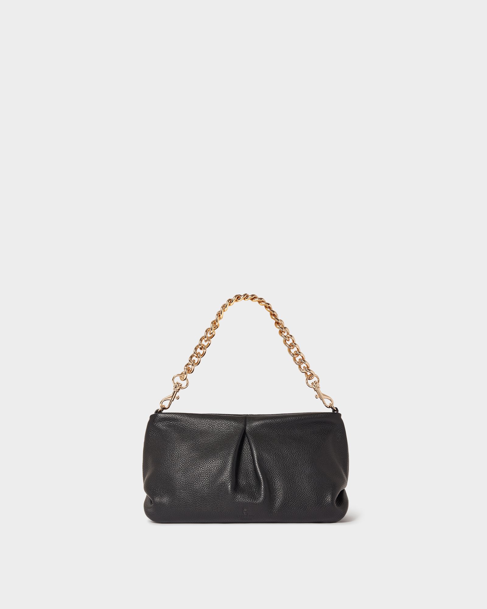 Image number 1 of The Luxe Pleat Carina Leather Shrug in Black