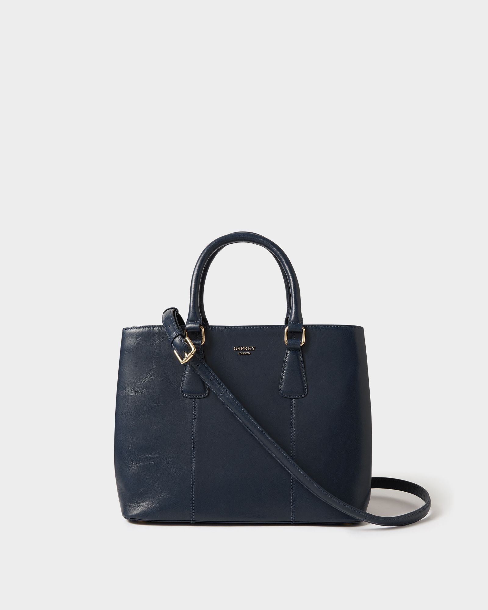 Image number 1 of The Adaline Leather Work Bag in French Navy