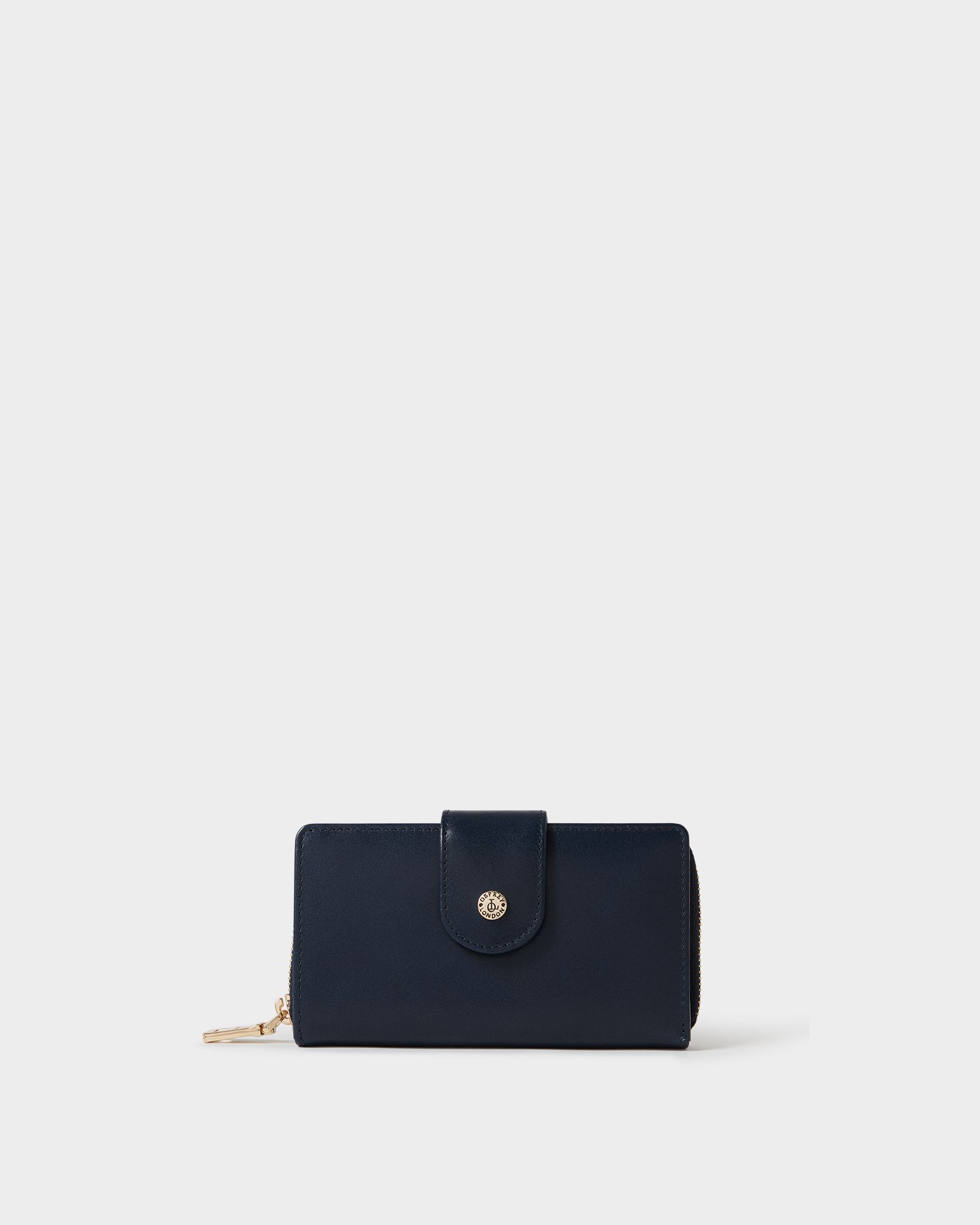 Image number 1 of The Adaline Medium Leather Popper Matinee Purse in French Navy