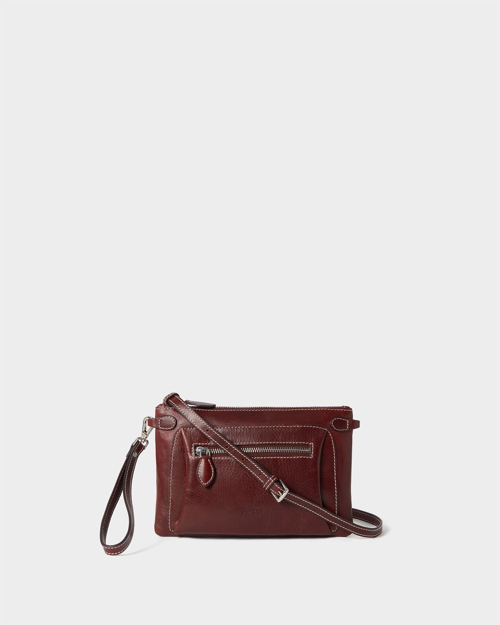 Image number 1 of The Ruby Leather Crossbody in Chestnut