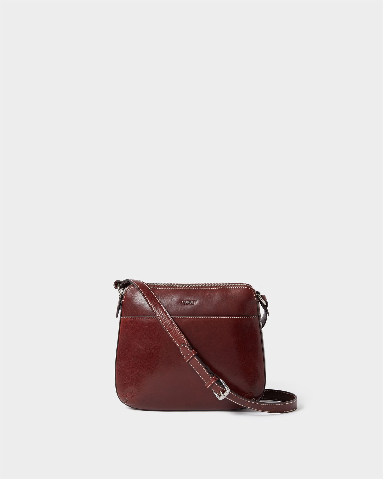Image number 1 of The Buckley Leather Crossbody in Chestnut