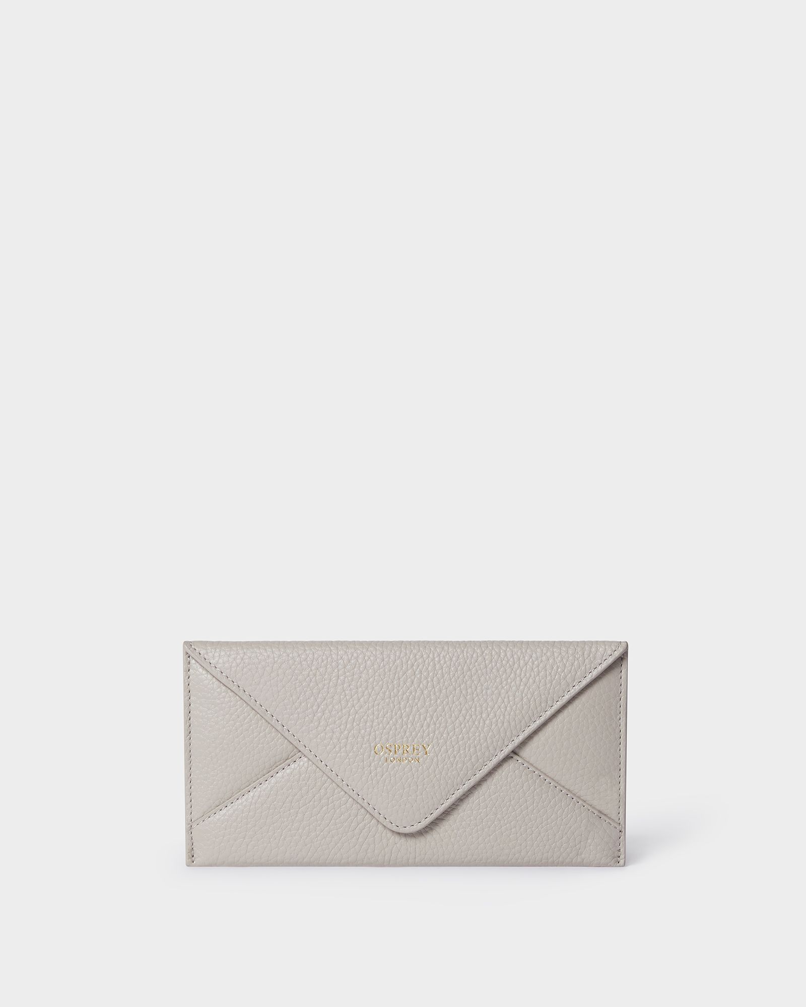 Image number 1 of The Envelope Leather Card Case Purse in Taupe