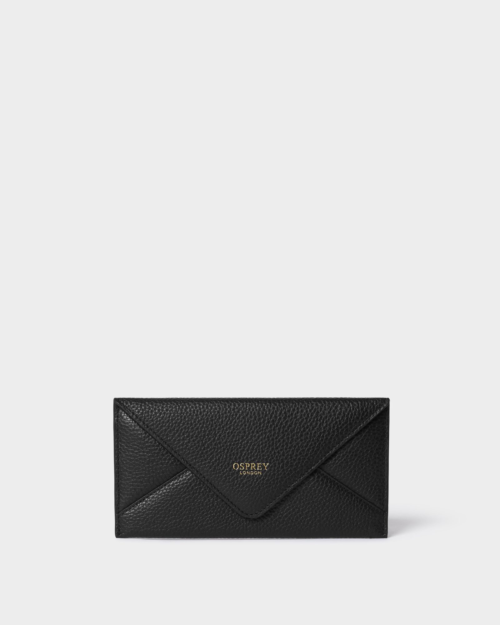 Image number 1 of The Envelope Leather Card Case Purse in Black