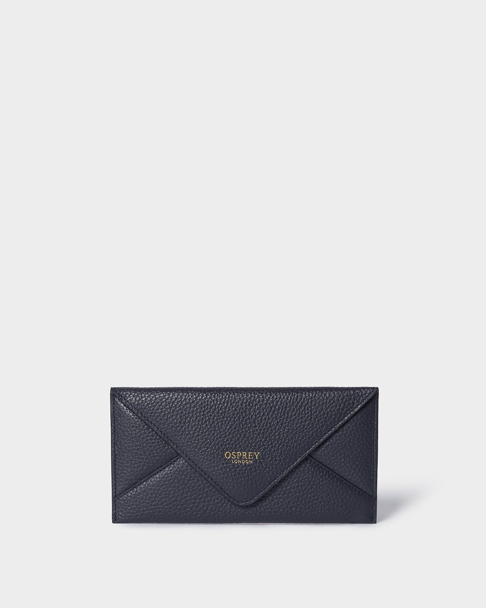 Image number 1 of The Envelope Leather Card Case Purse in Navy