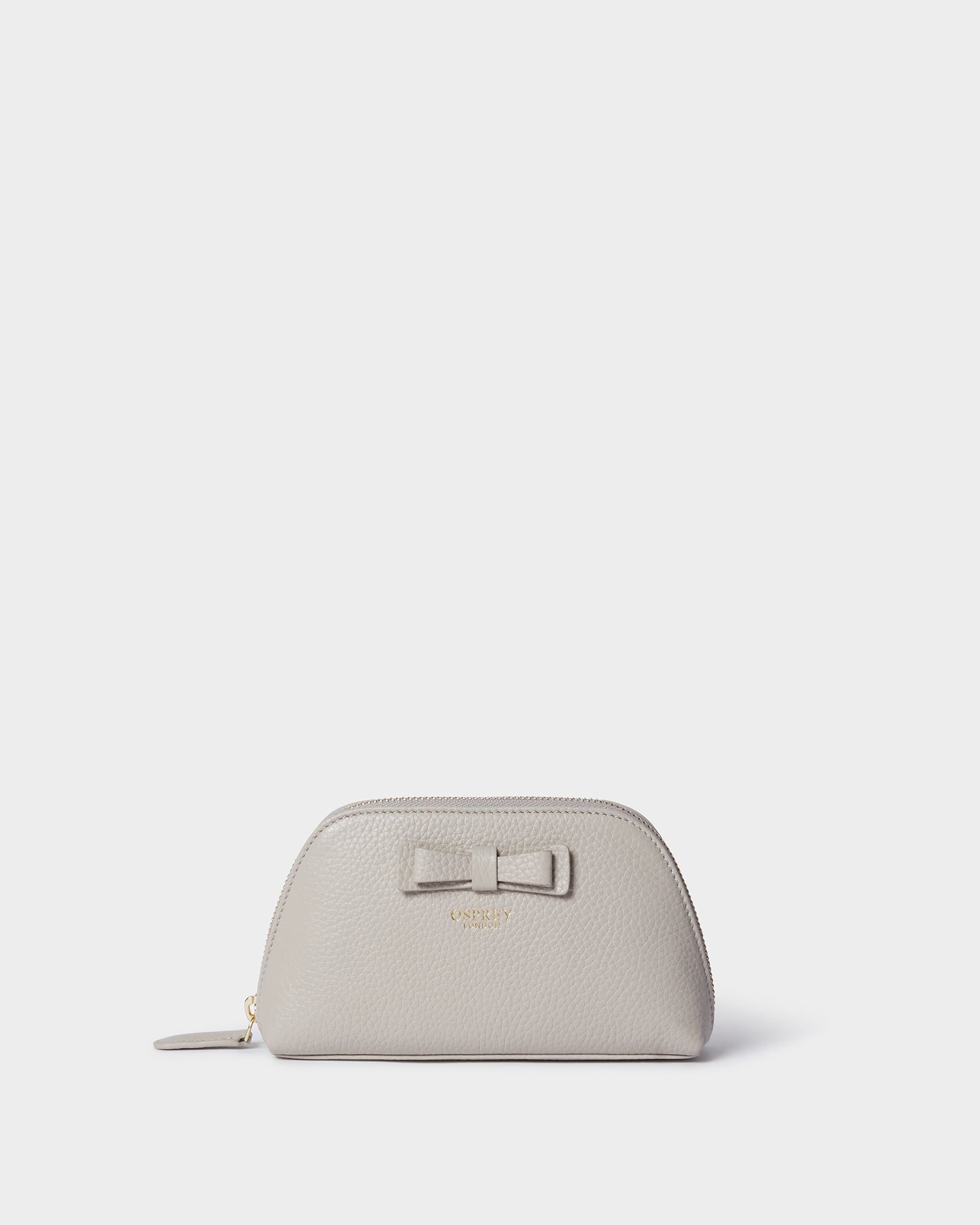 Image number 1 of The Bow Leather Pouch in Taupe