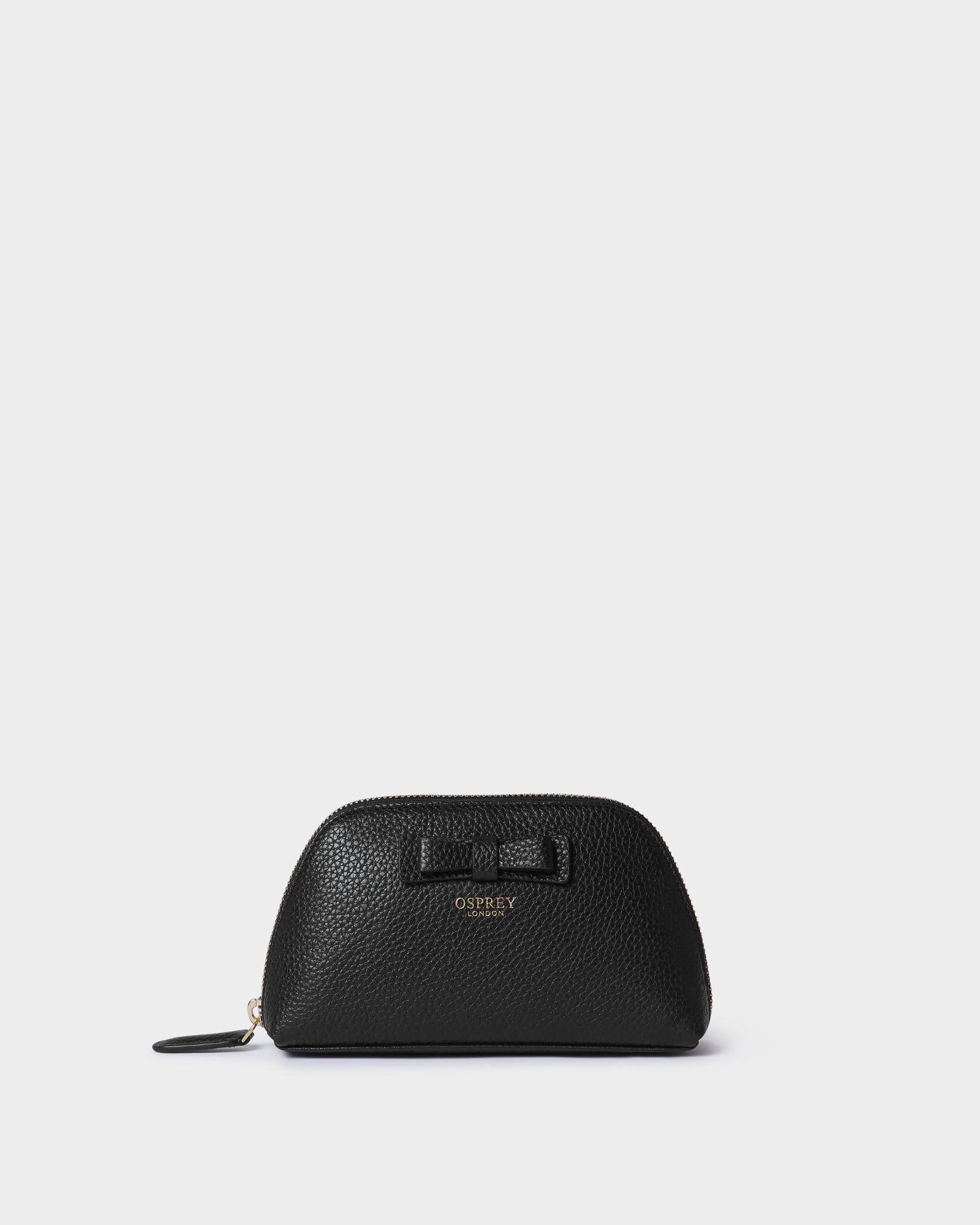 Image number 1 of The Bow Leather Pouch in Black