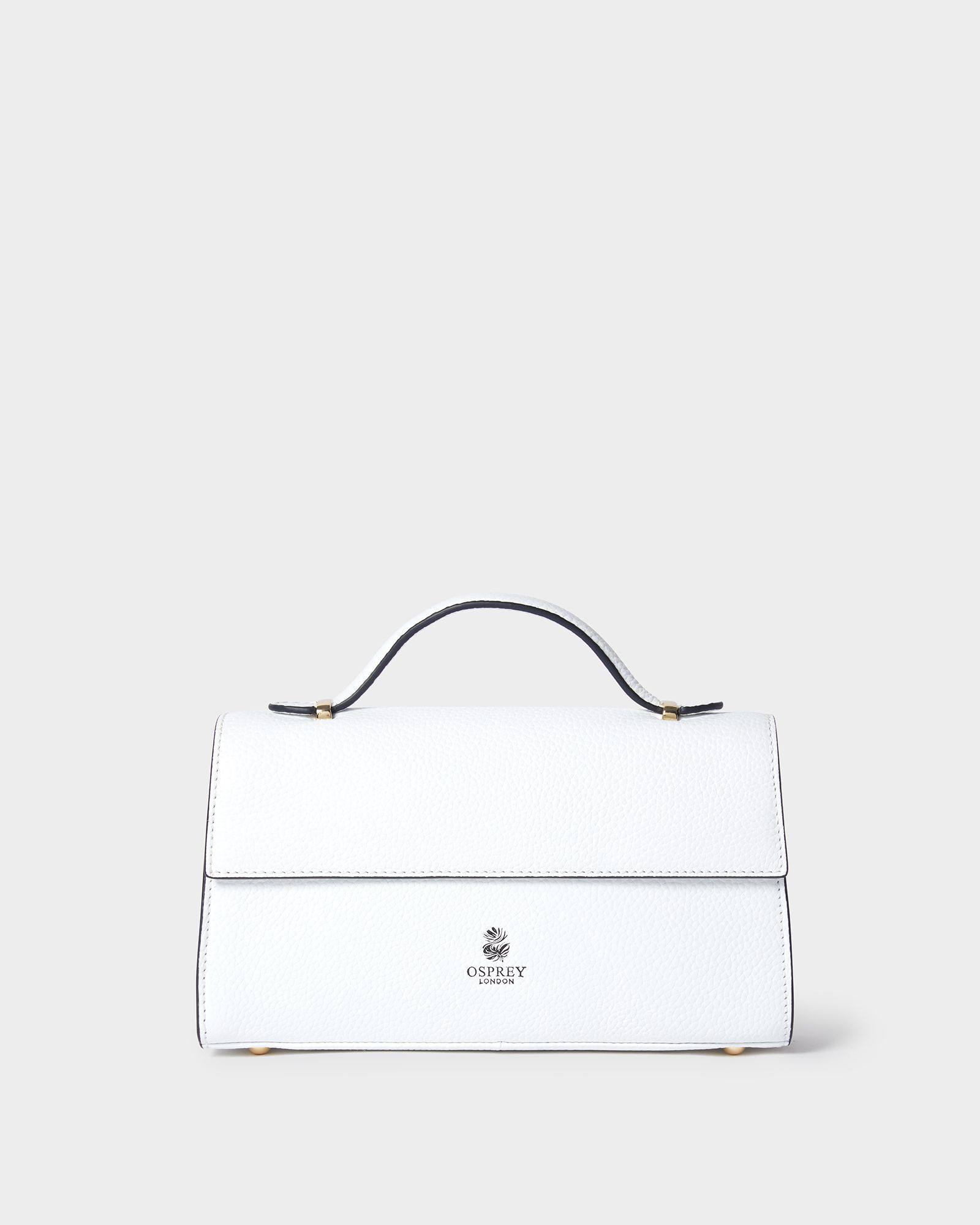 Image number 1 of The Hathaway Leather Top Handle Bag in White
