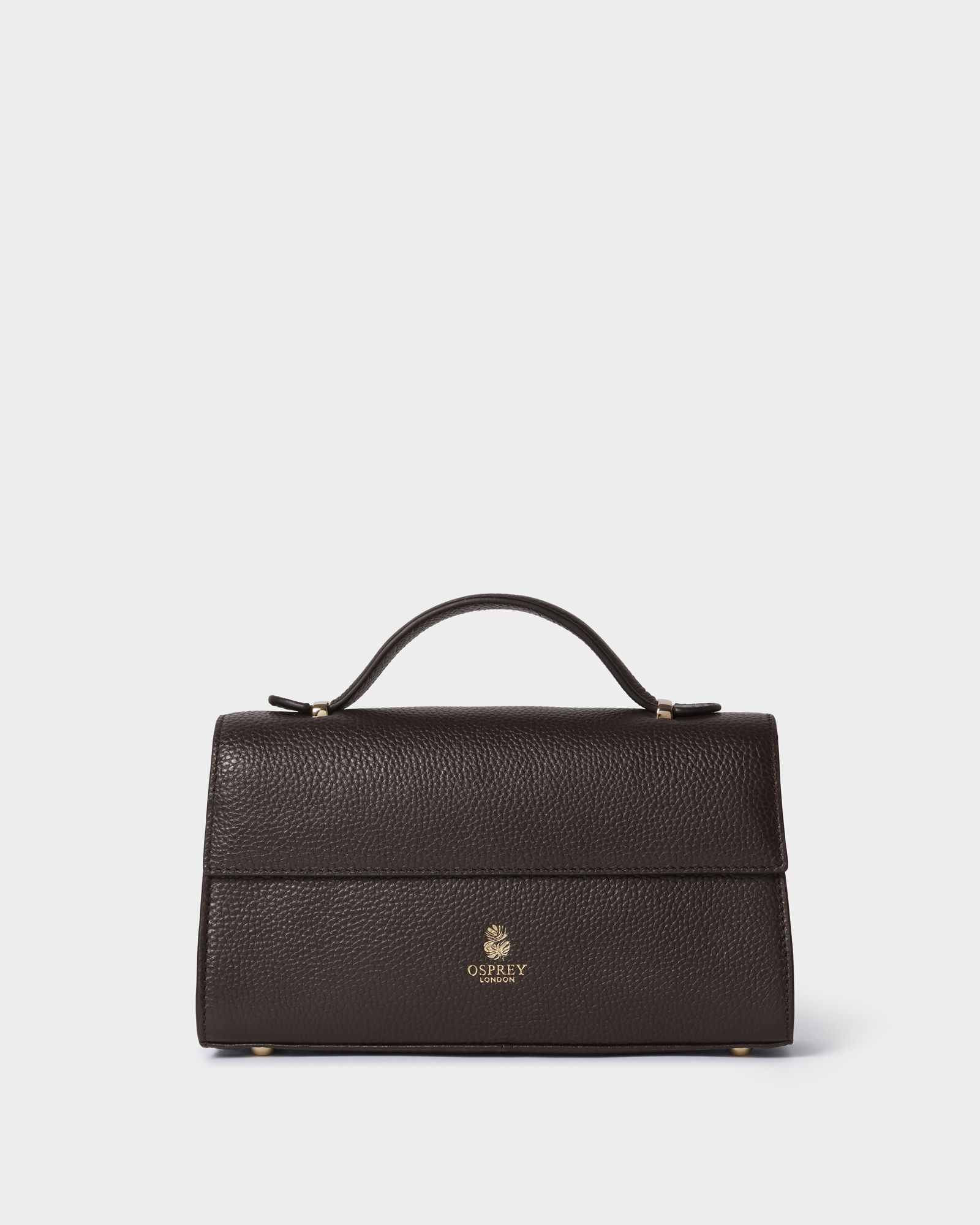 Image number 1 of The Hathaway Leather Top Handle Bag in Chocolate
