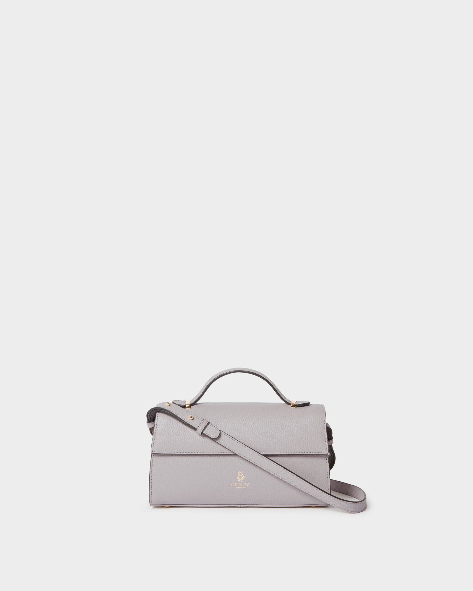 The Hathaway Leather Top Handle Bag in Taupe
