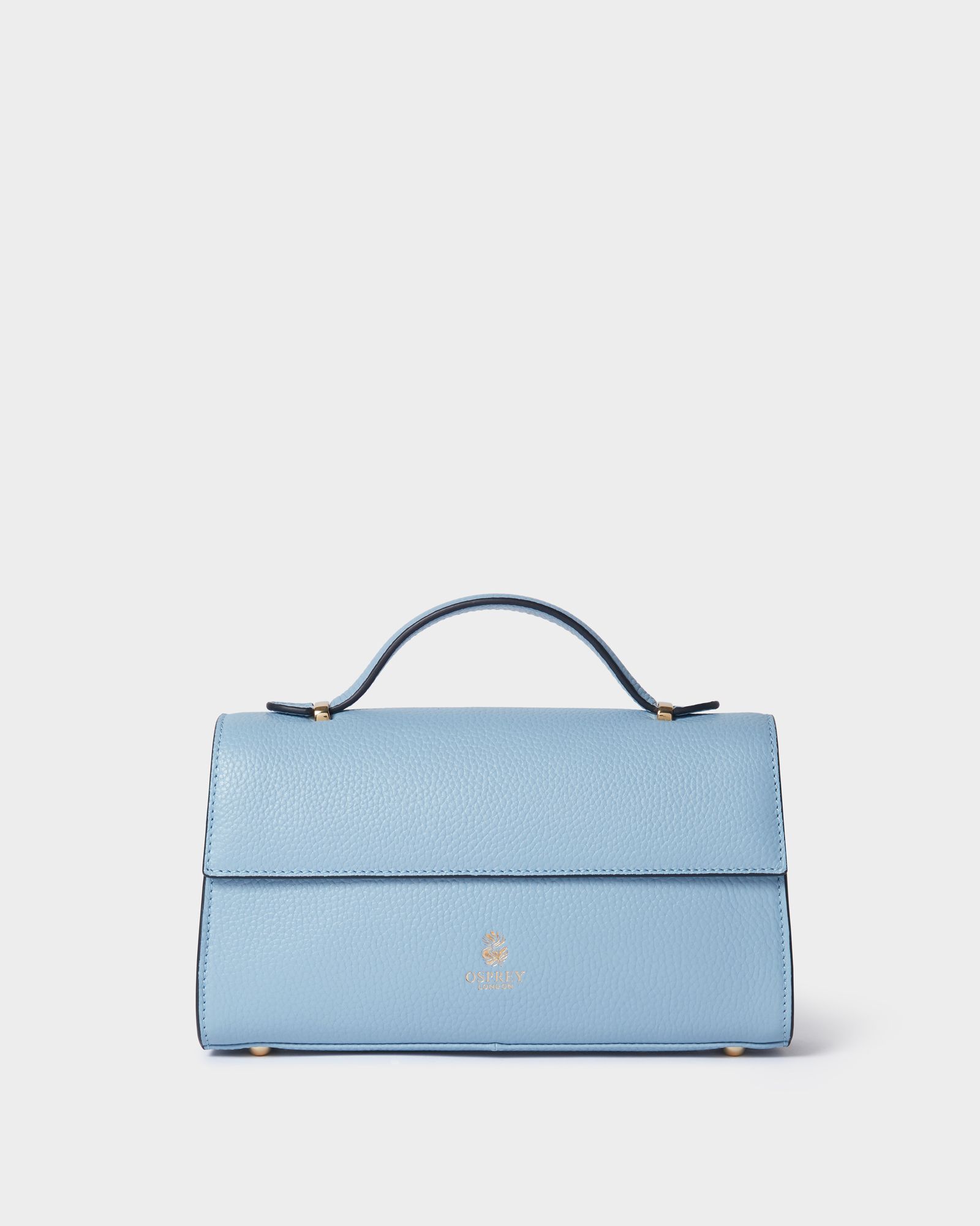 Image number 1 of The Hathaway Leather Top Handle Bag in Celestial Blue