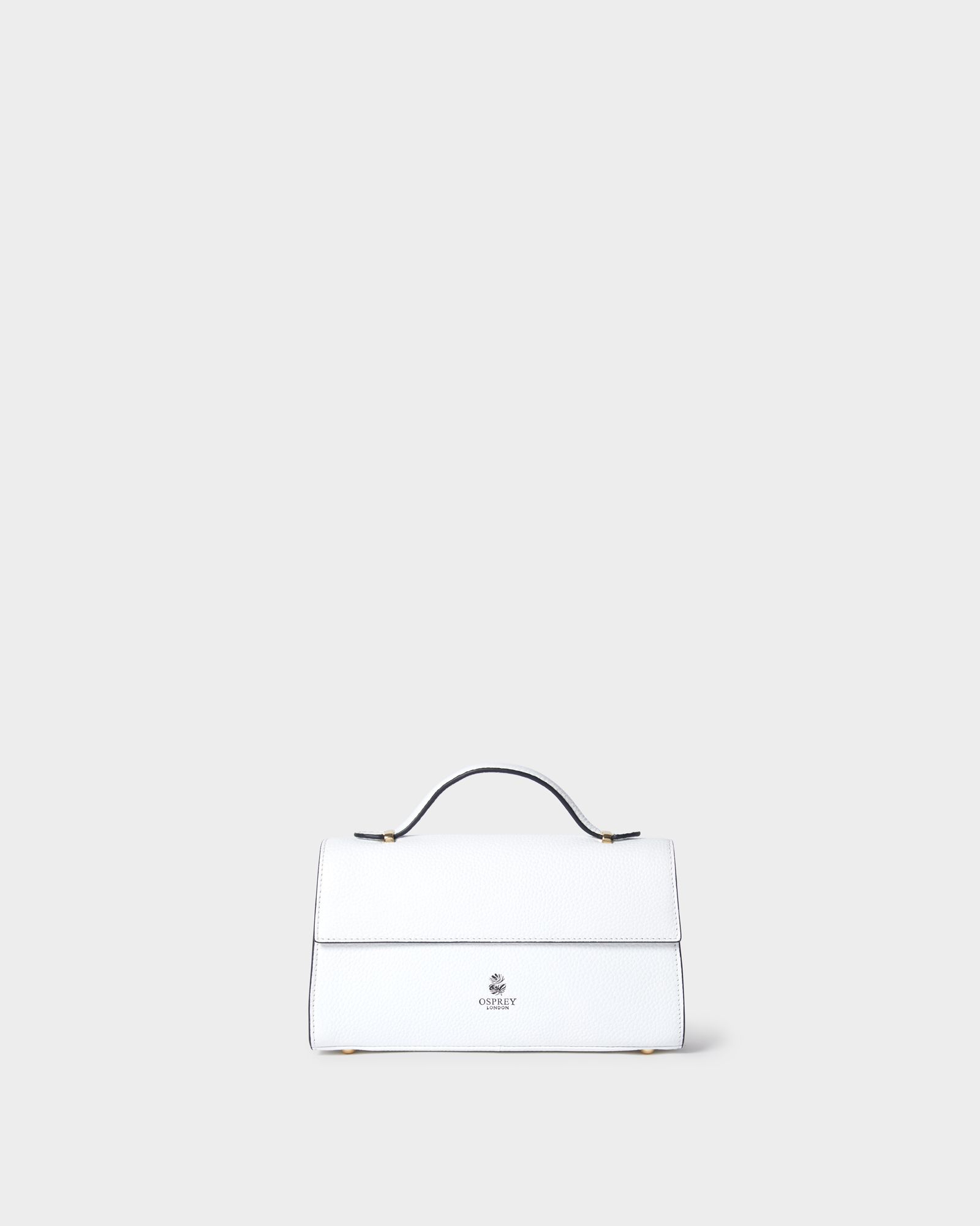 Image number 1 of The Hathaway Leather Top Handle Bag in White