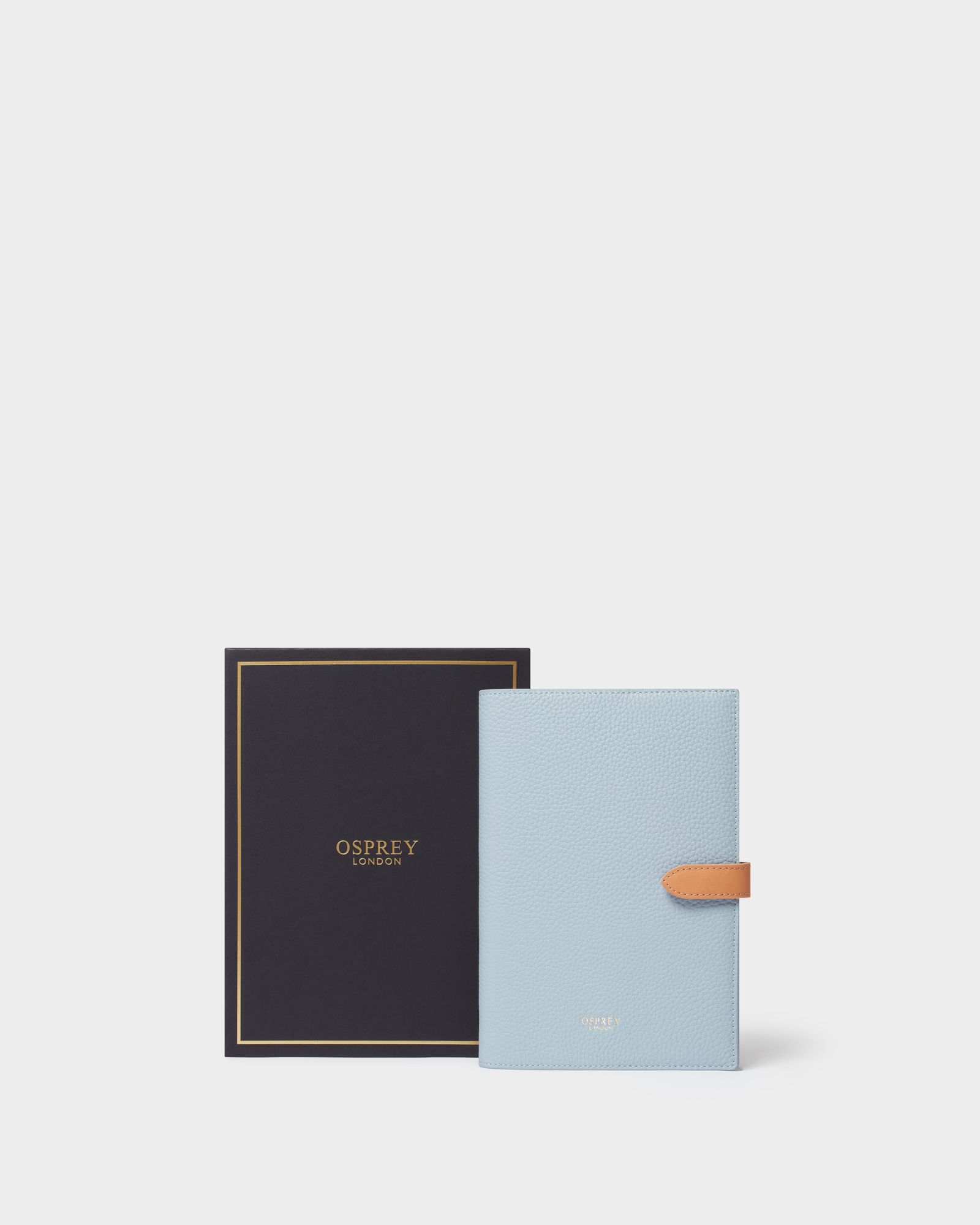 Image number 1 of The Quil A5 Refillable Leather Journal in Light Blue