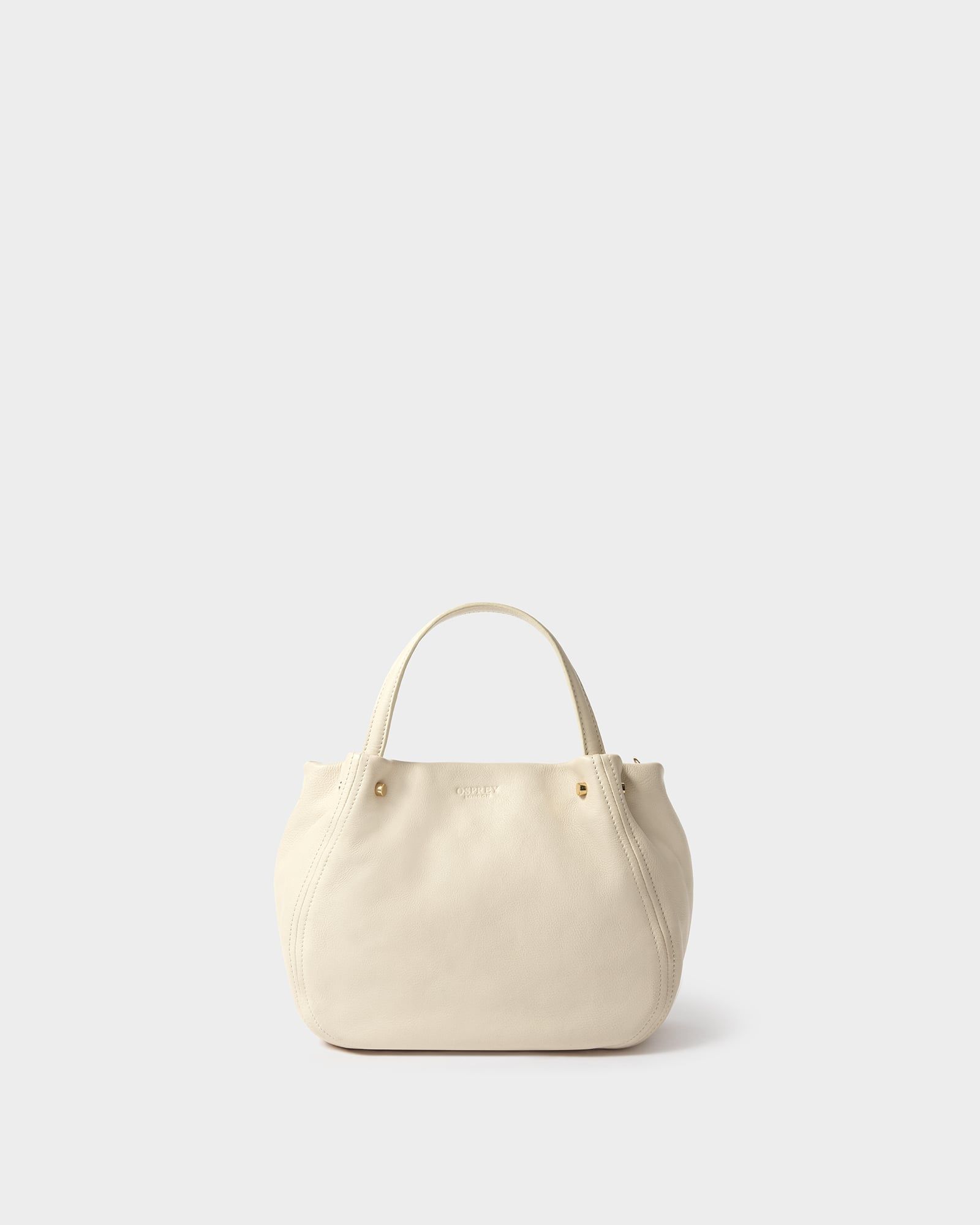 Image number 1 of The Small Puff Ball Leather Shoulder Bag in Dove