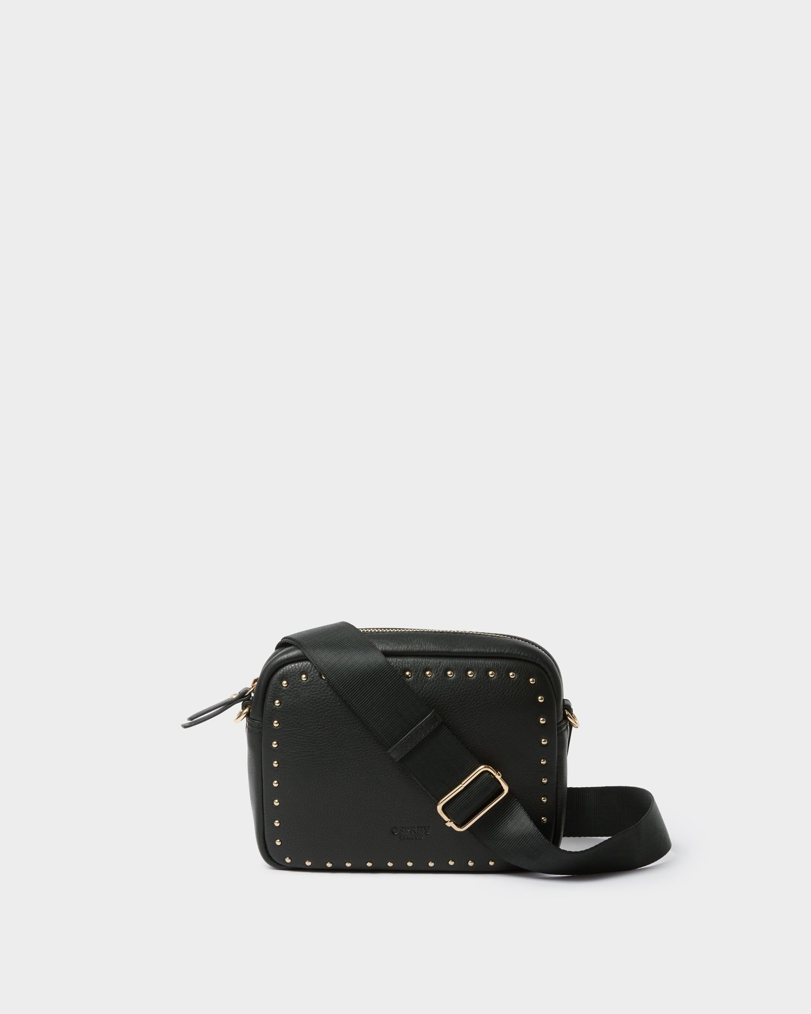 Image number 1 of The Studded Leather Camera Bag in Black